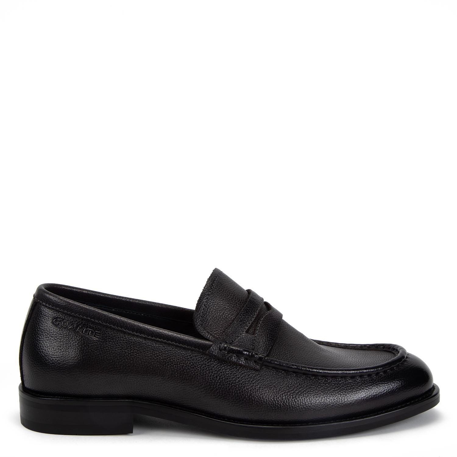 Mocasin de cuero hombre Guante grafito Arles-0