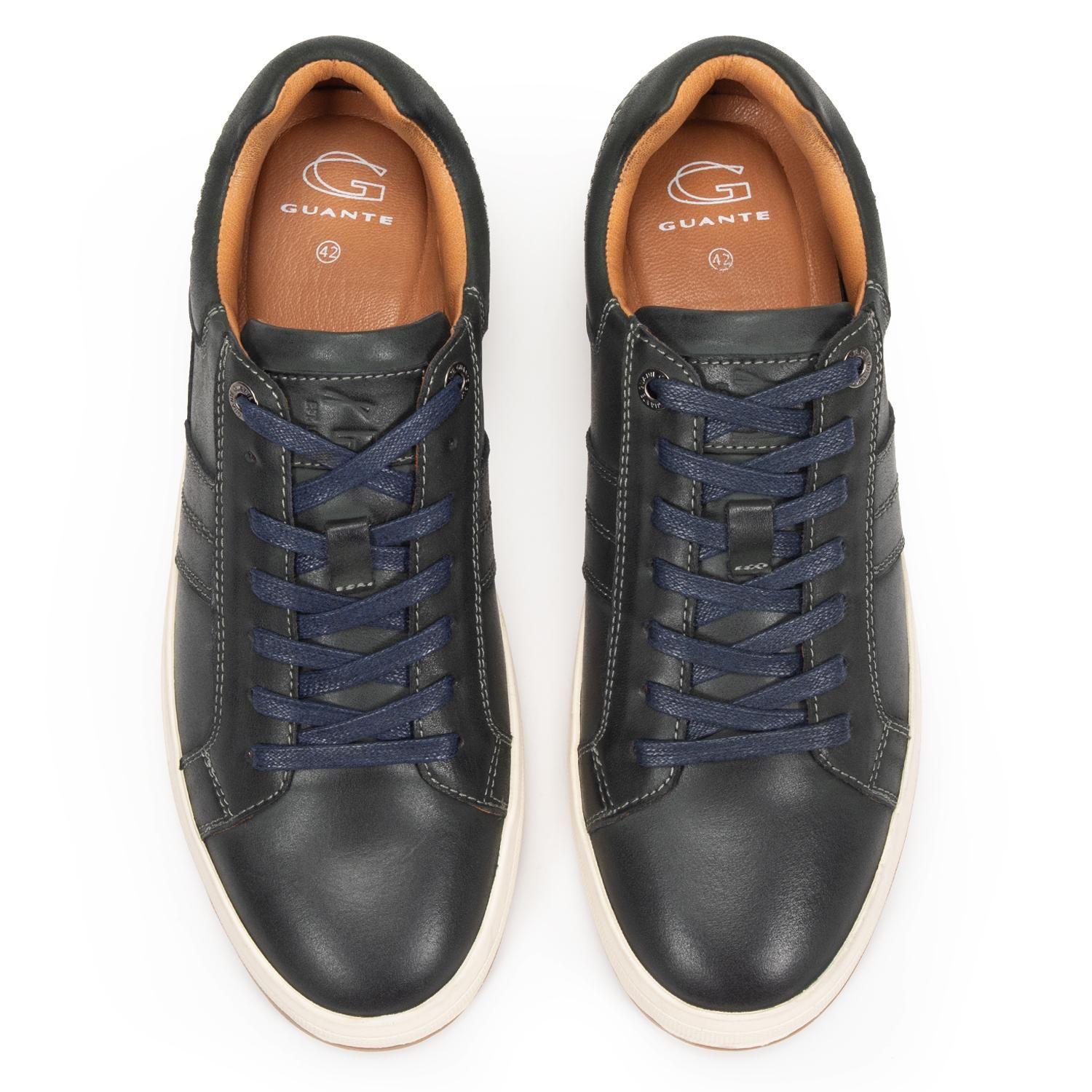 Zapatilla de cuero hombre Guante azul Kiama 0036091-2
