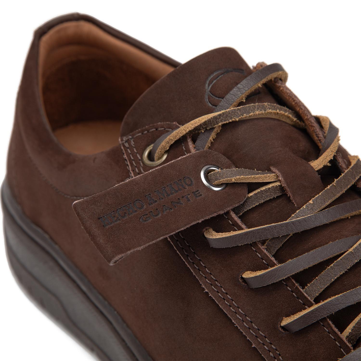 Zapatilla de cuero hombre Guante chocolate Hong Kong-4