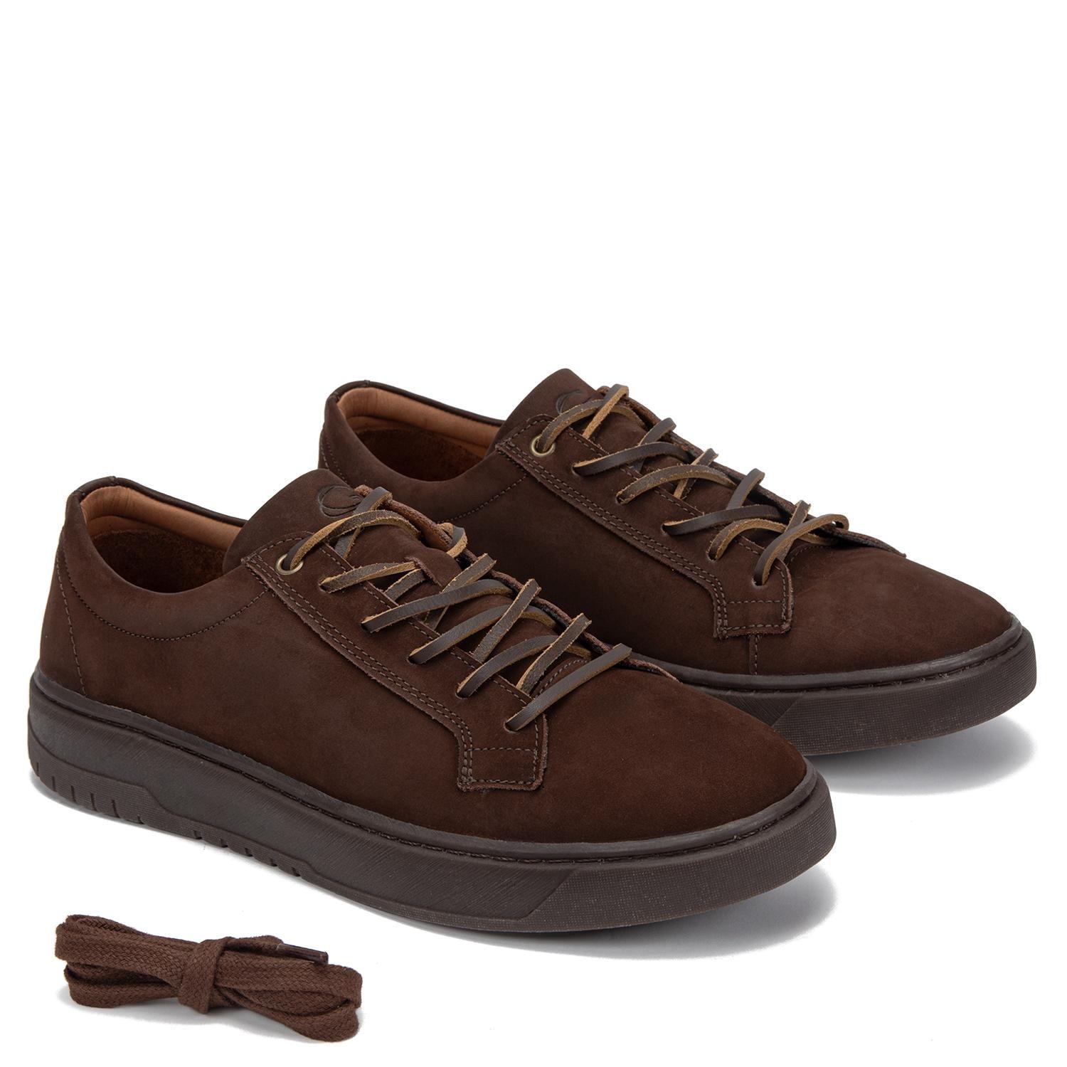 Zapatilla de cuero hombre Guante chocolate Hong Kong-5
