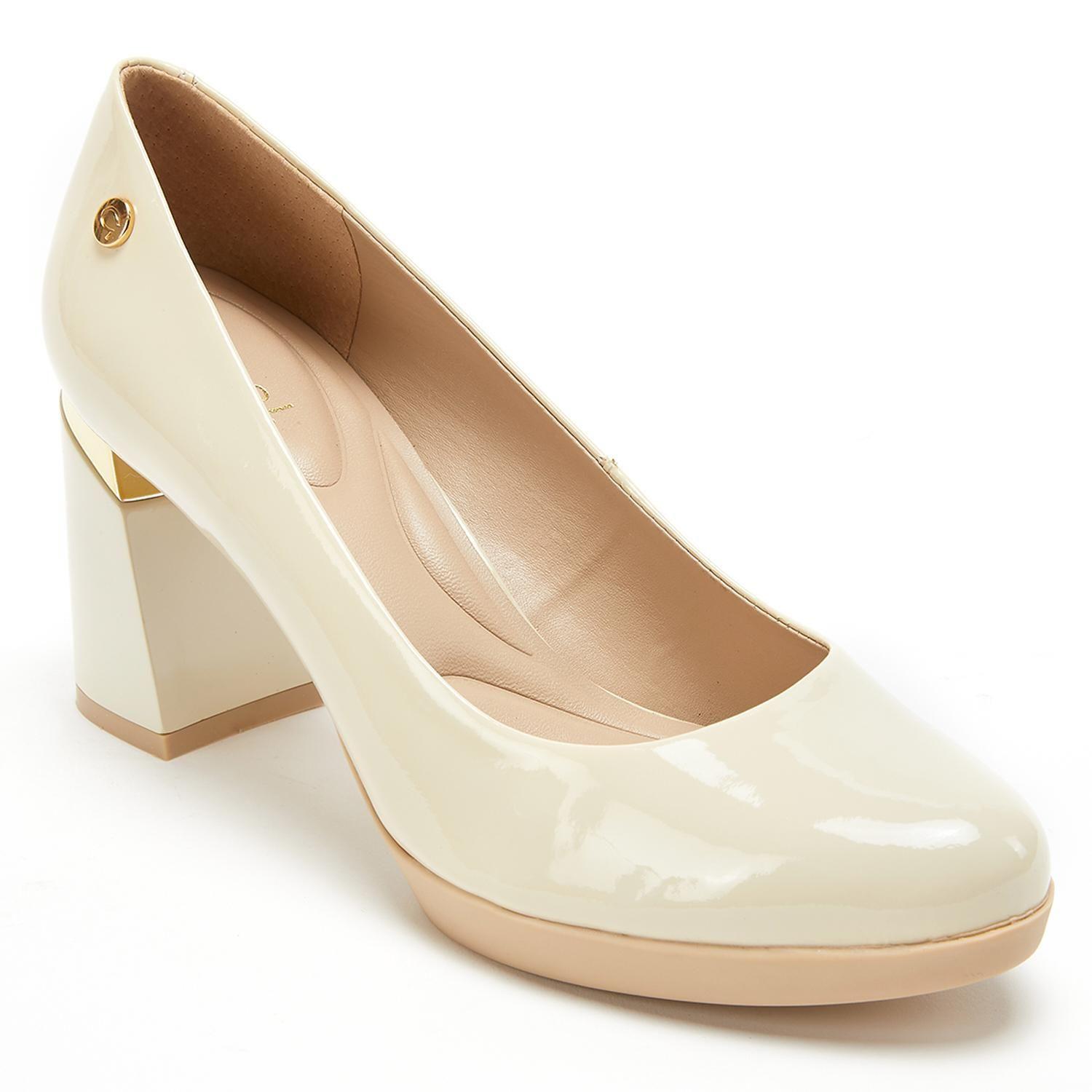 Zapato de cuero mujer Gacel crema Lucy-2
