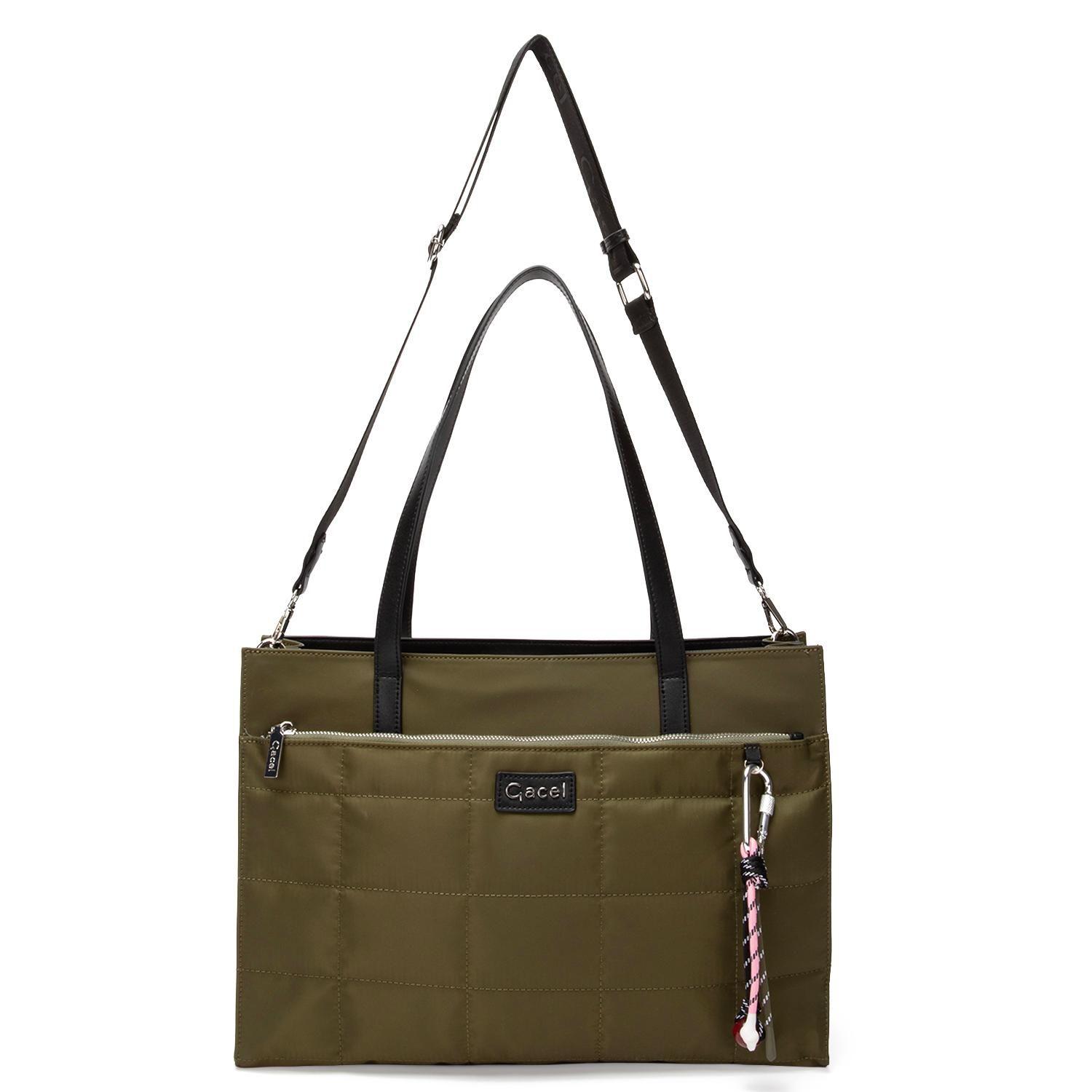 Cartera mujer Gacel olivo shopping notebook-2