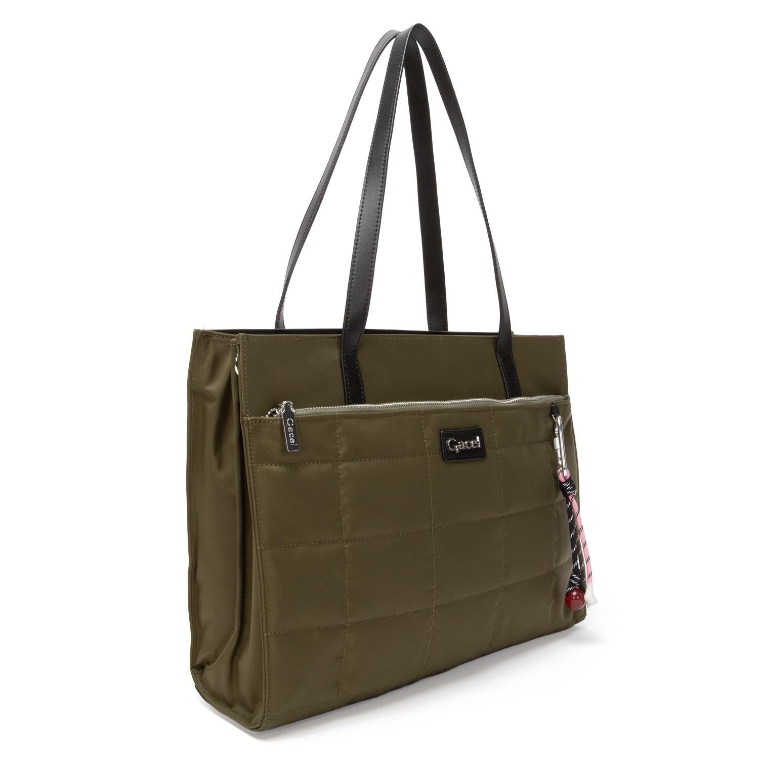 Cartera mujer Gacel olivo shopping notebook-3