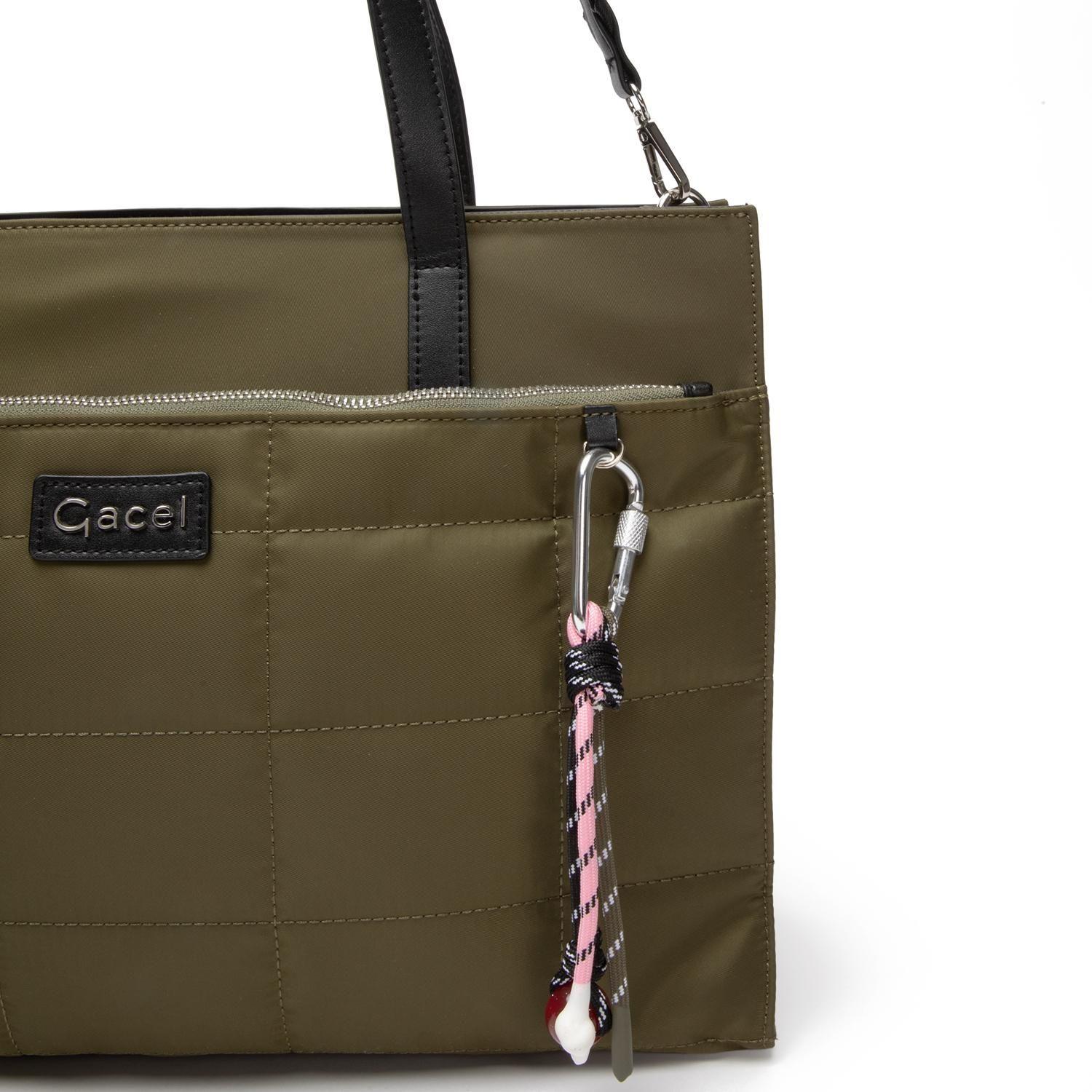 Cartera mujer Gacel olivo shopping notebook-5