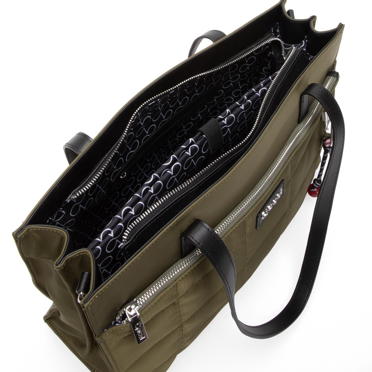 Cartera mujer Gacel olivo shopping notebook-6