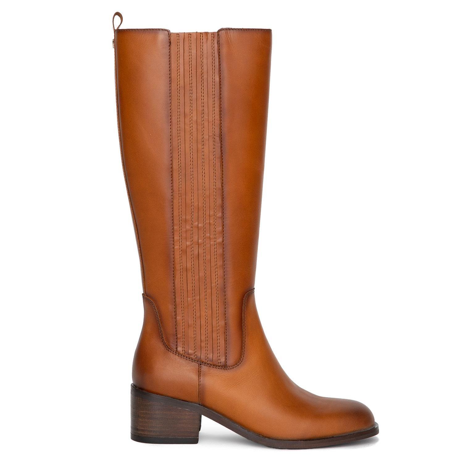Bota de cuero mujer Gacel tostado Guilian-0
