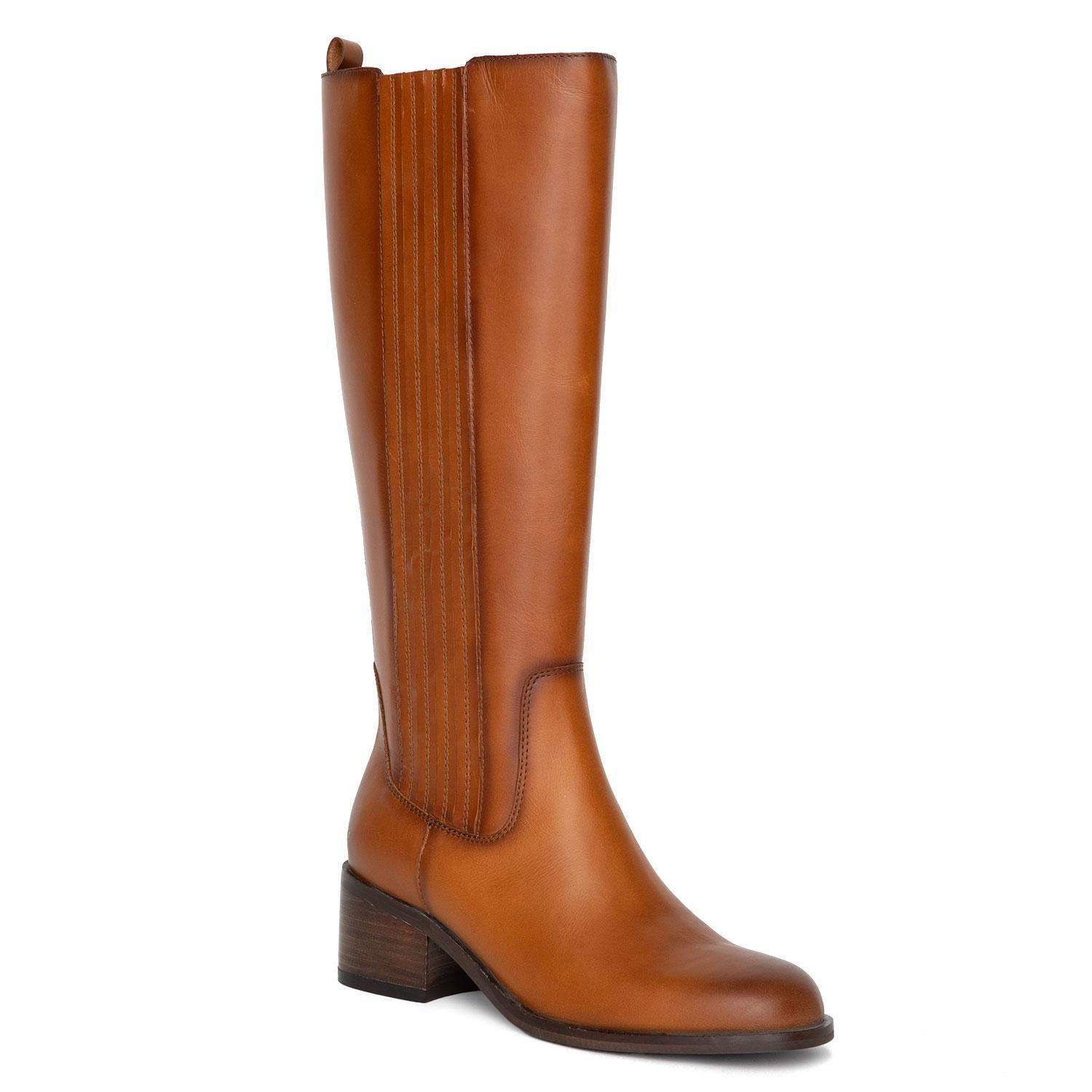 Bota de cuero mujer Gacel tostado Guilian-1
