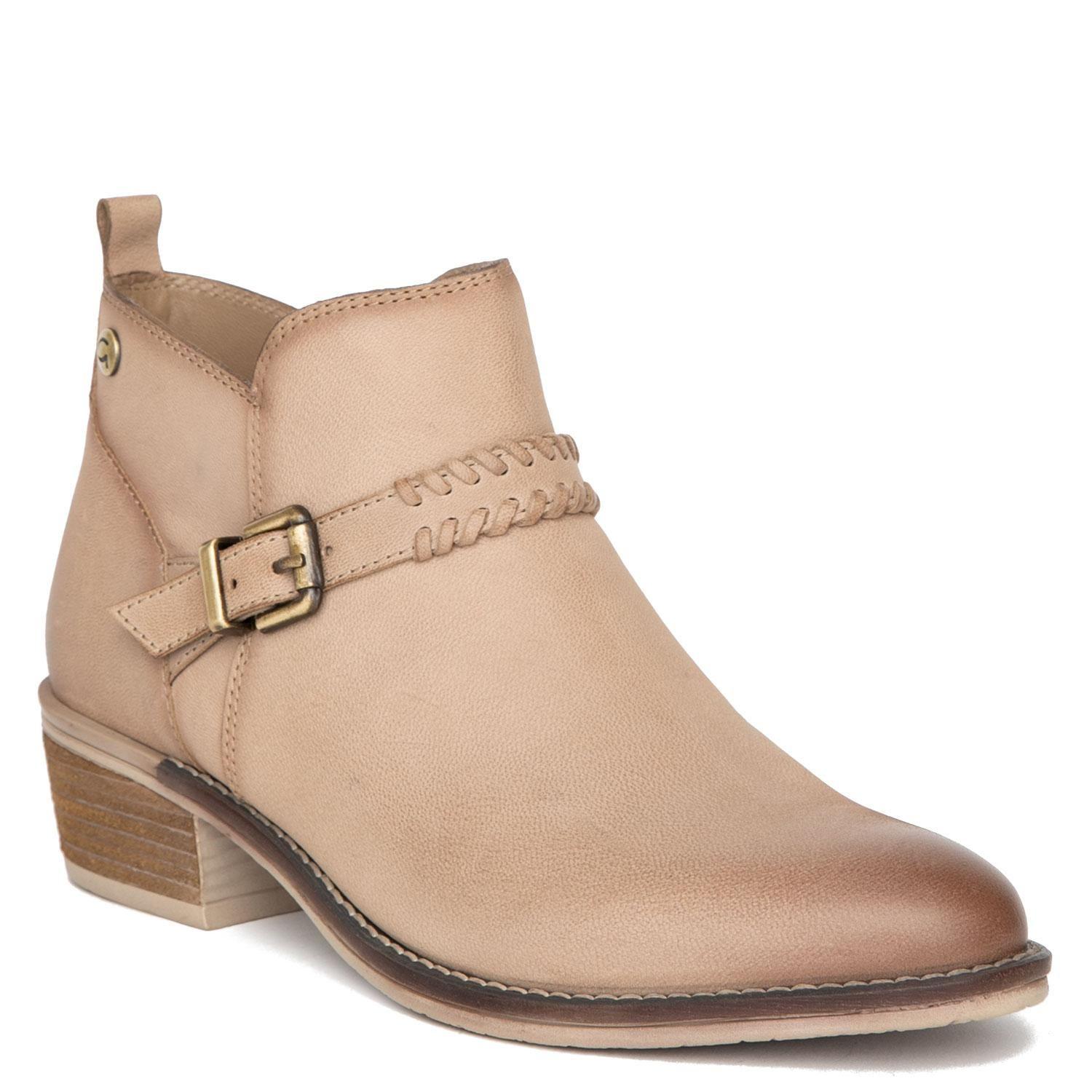 Botin de cuero mujer Gacel arena Gina-2