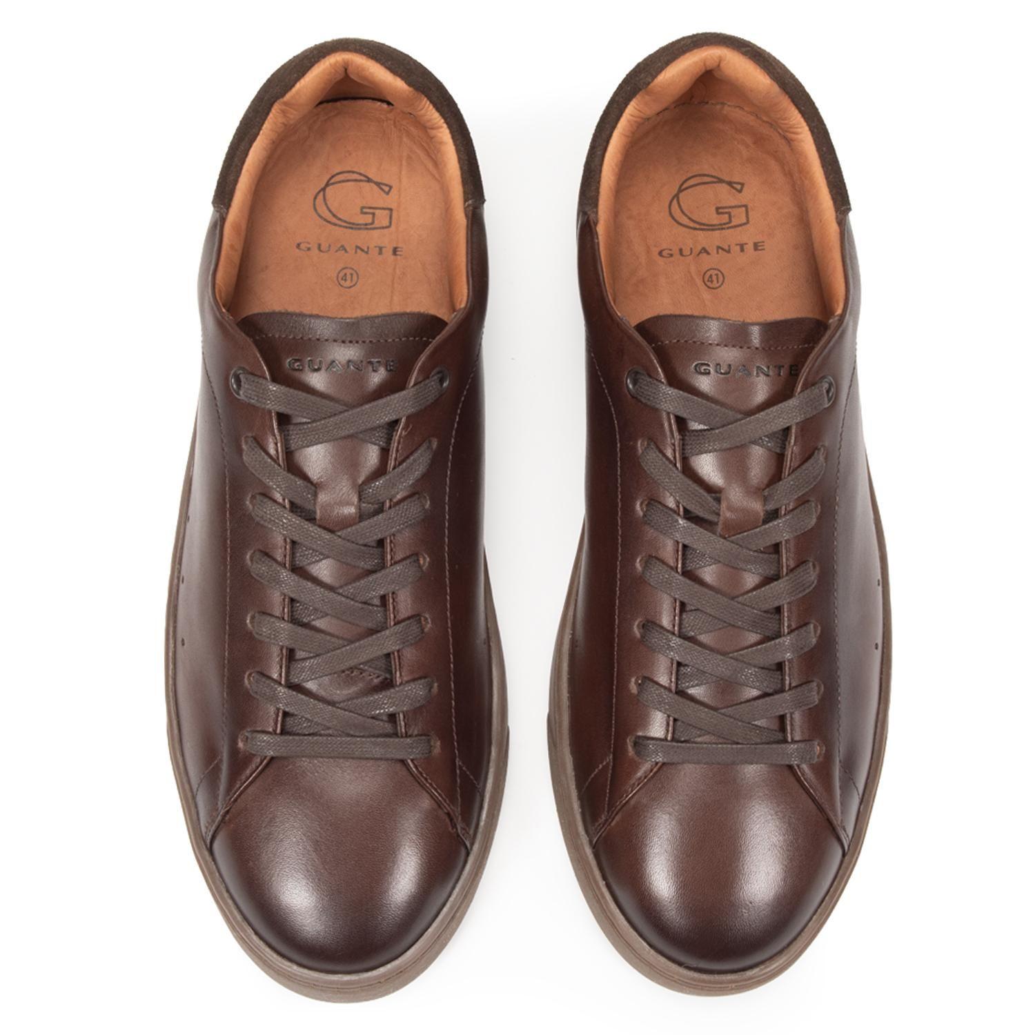 Zapatilla de cuero hombre Guante chocolate Soho-2