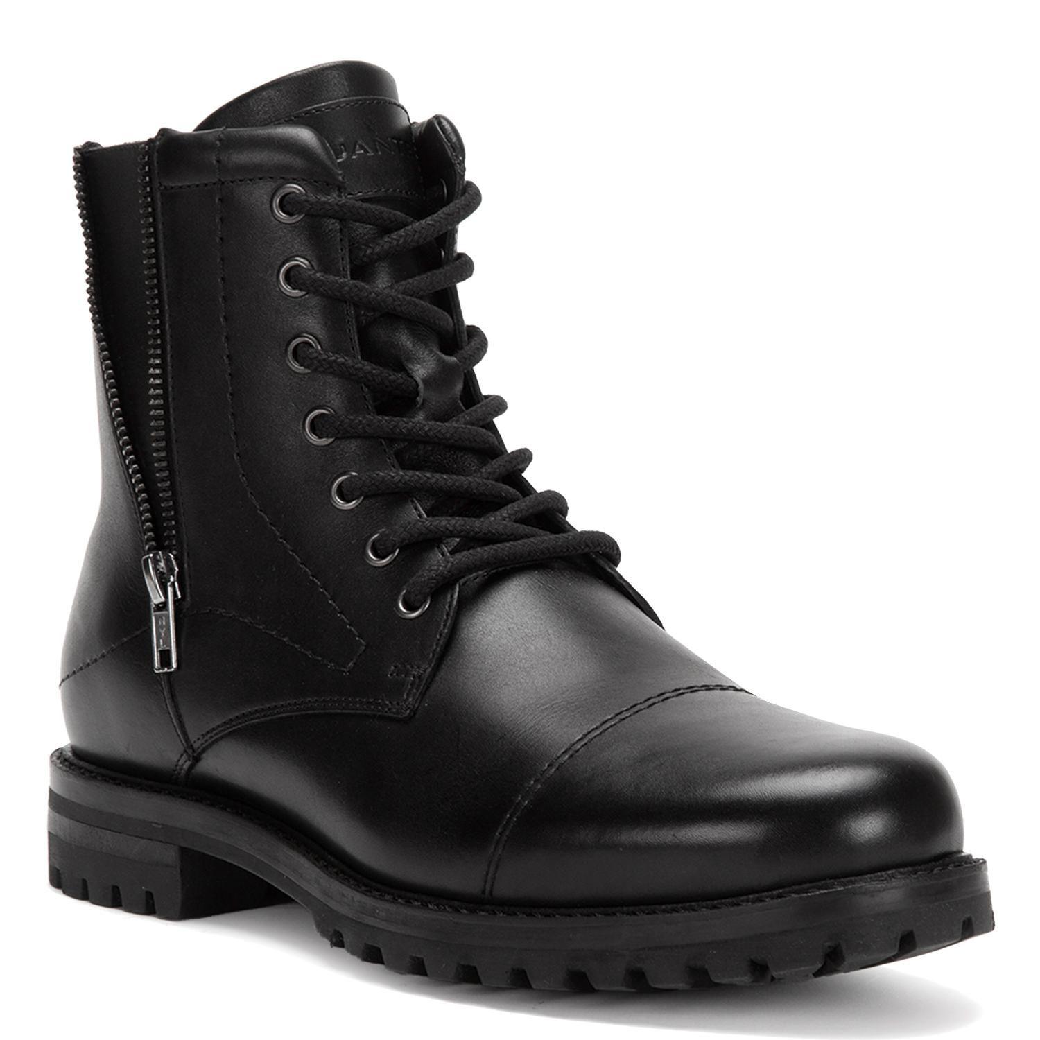Botin de cuero hombre Guante negro Estocolmo-1