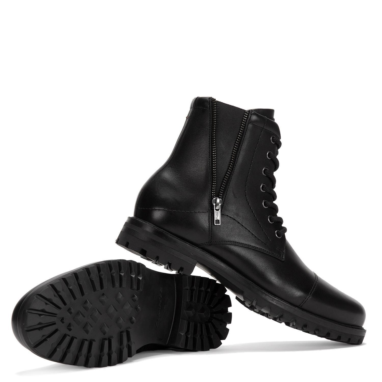 Botin de cuero hombre Guante negro Estocolmo-2