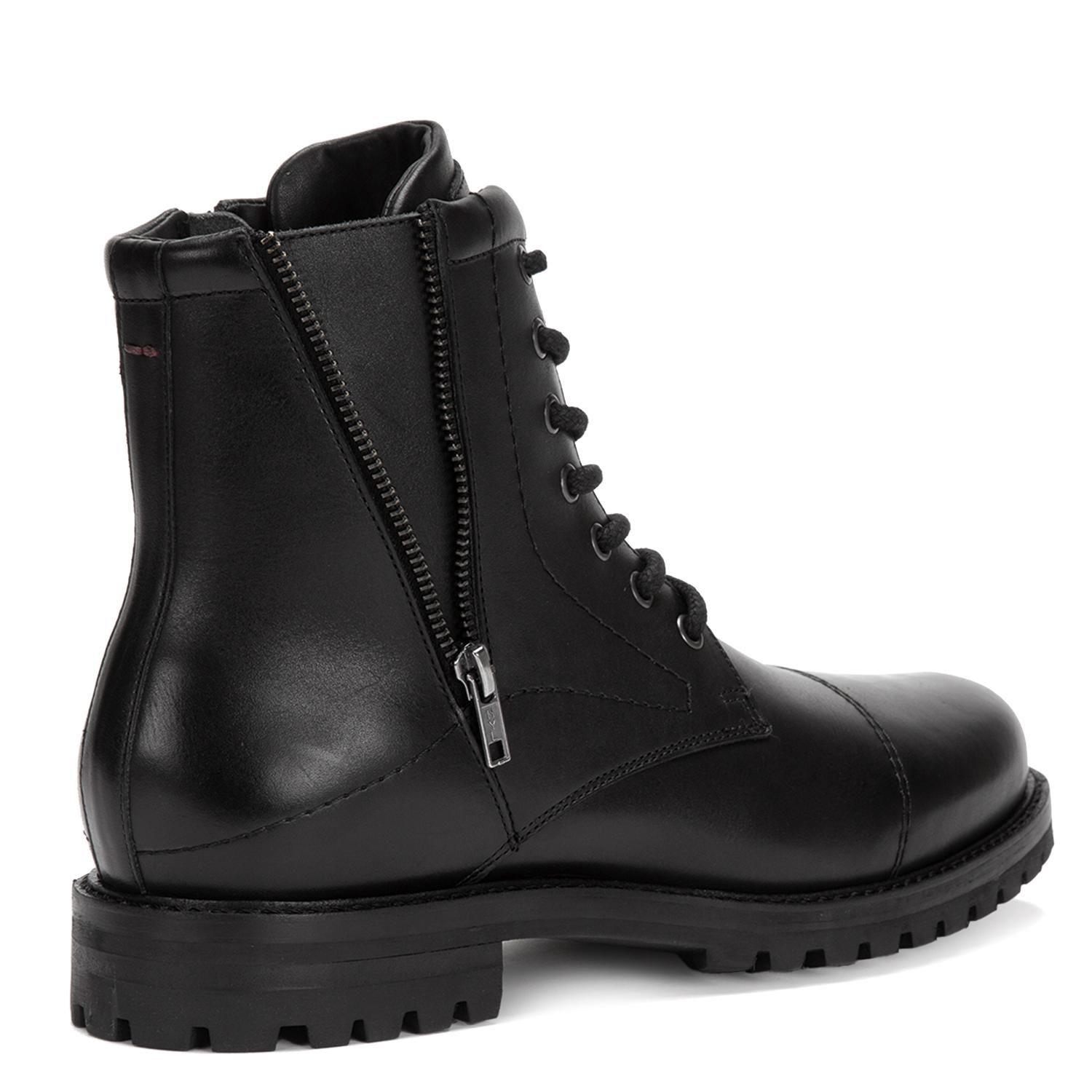 Botin de cuero hombre Guante negro Estocolmo-4