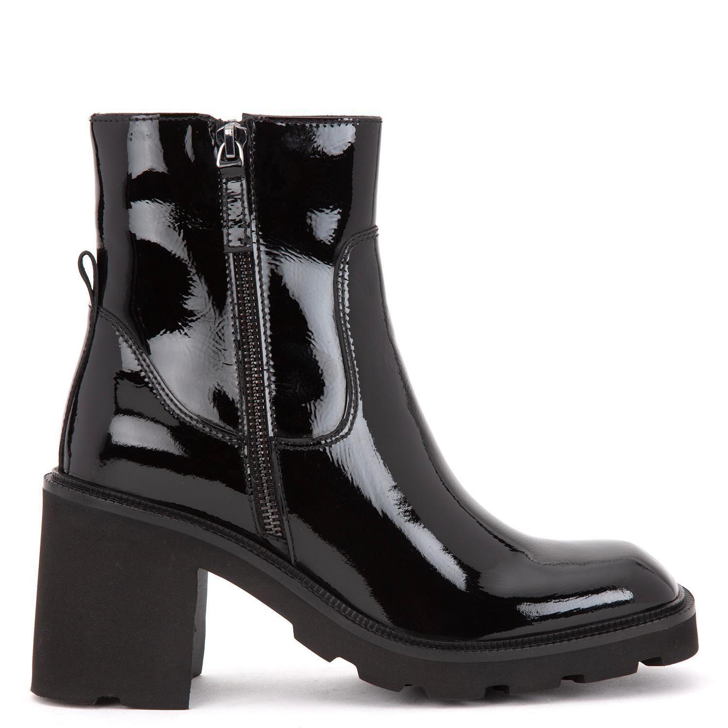 Botin de cuero mujer Gacel negro Maca-0