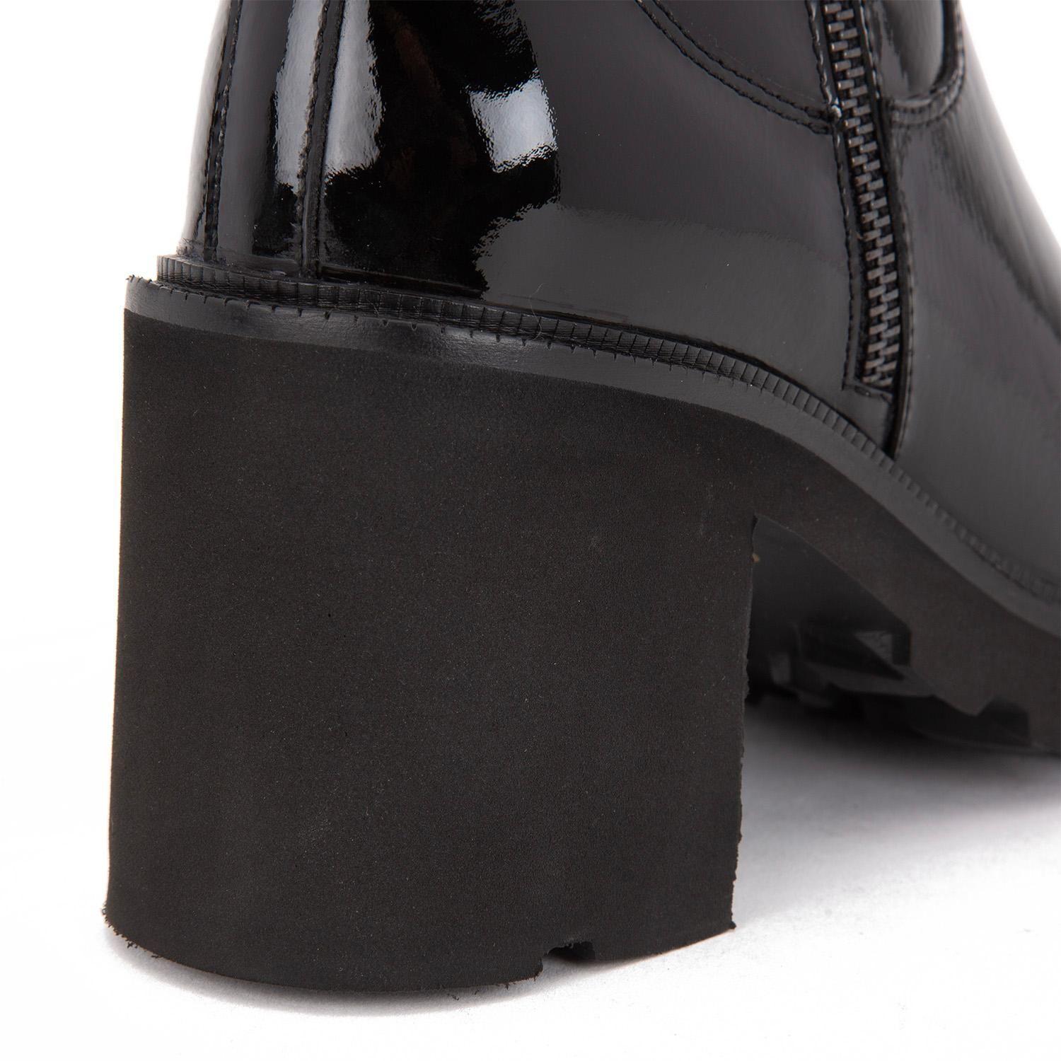 Botin de cuero mujer Gacel negro Maca-2