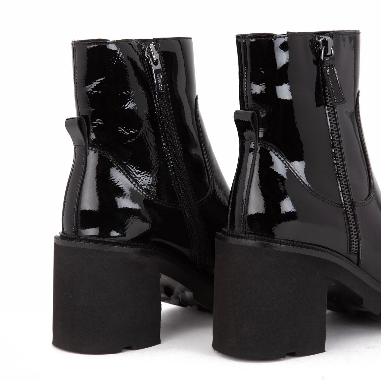 Botin de cuero mujer Gacel negro Maca-3