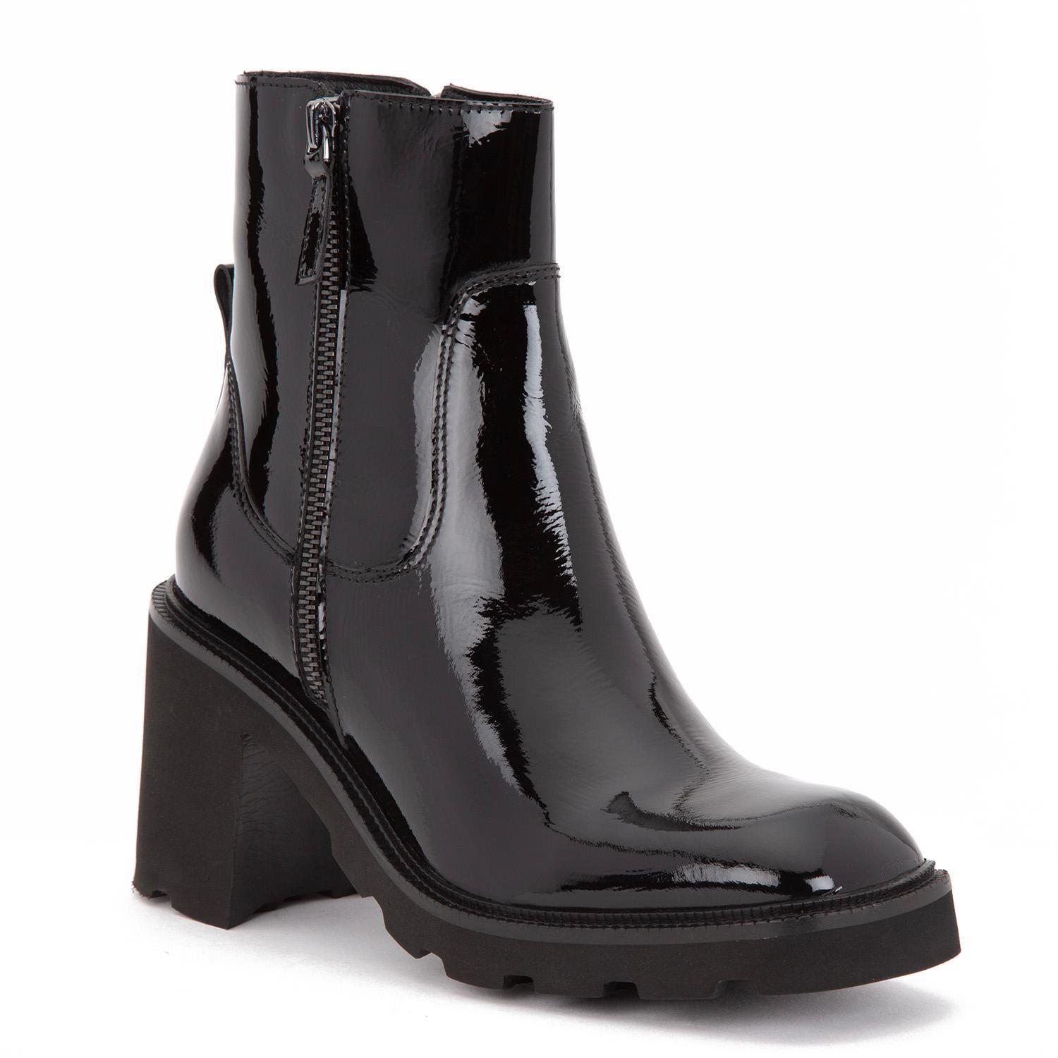 Botin de cuero mujer Gacel negro Maca-4