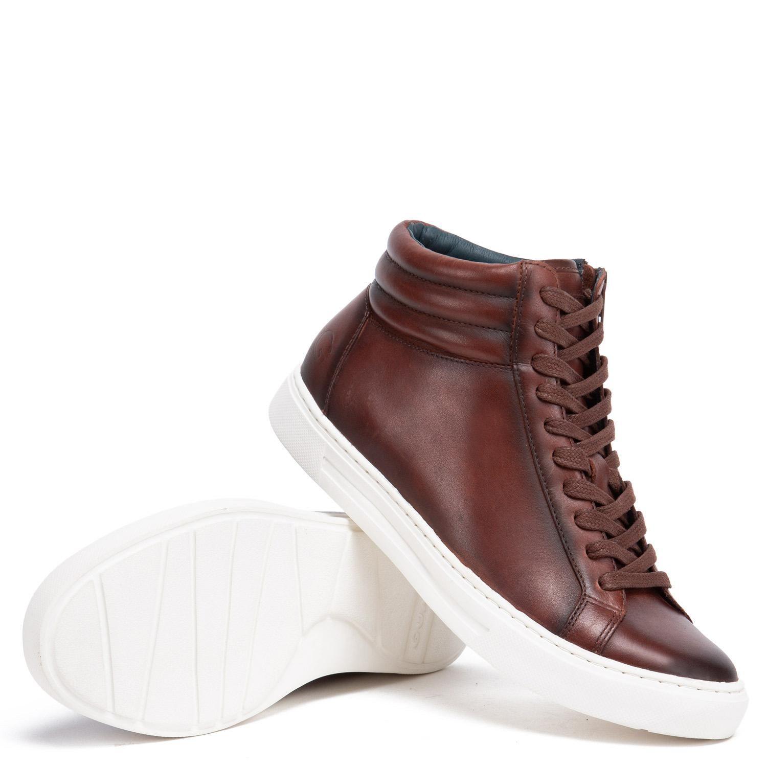Zapatilla Caña Alta de cuero hombre Guante maldo Tokio-3