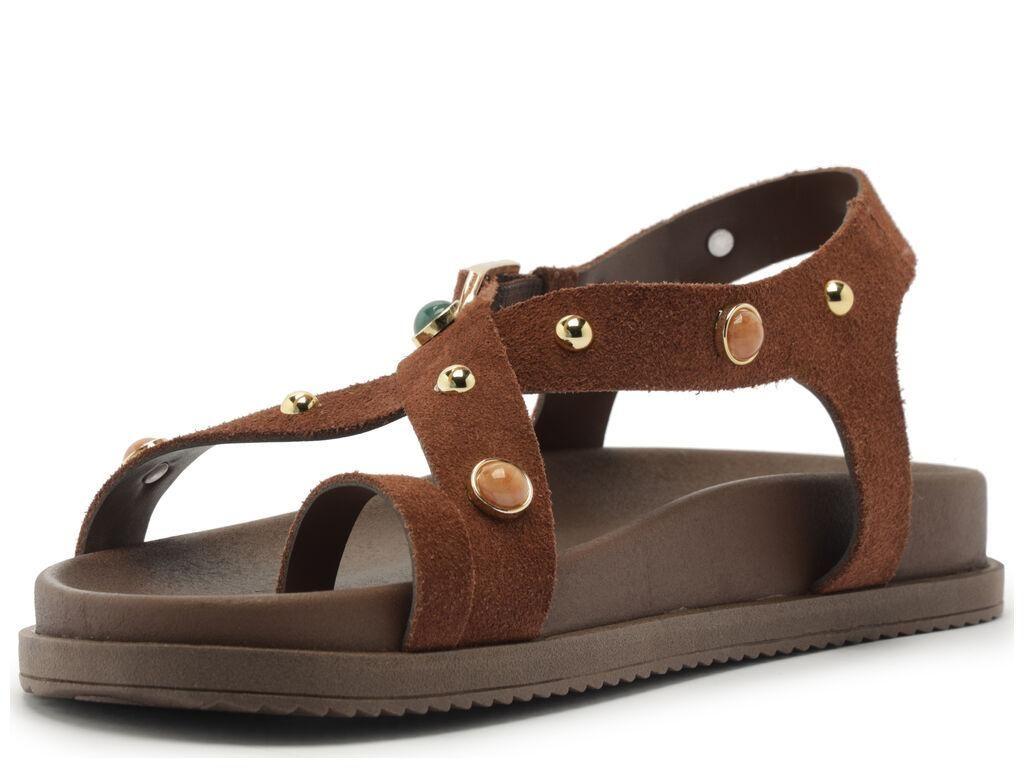 Sandalia de cuero mujer Anacapri chocolate Martina C3063800950001-3