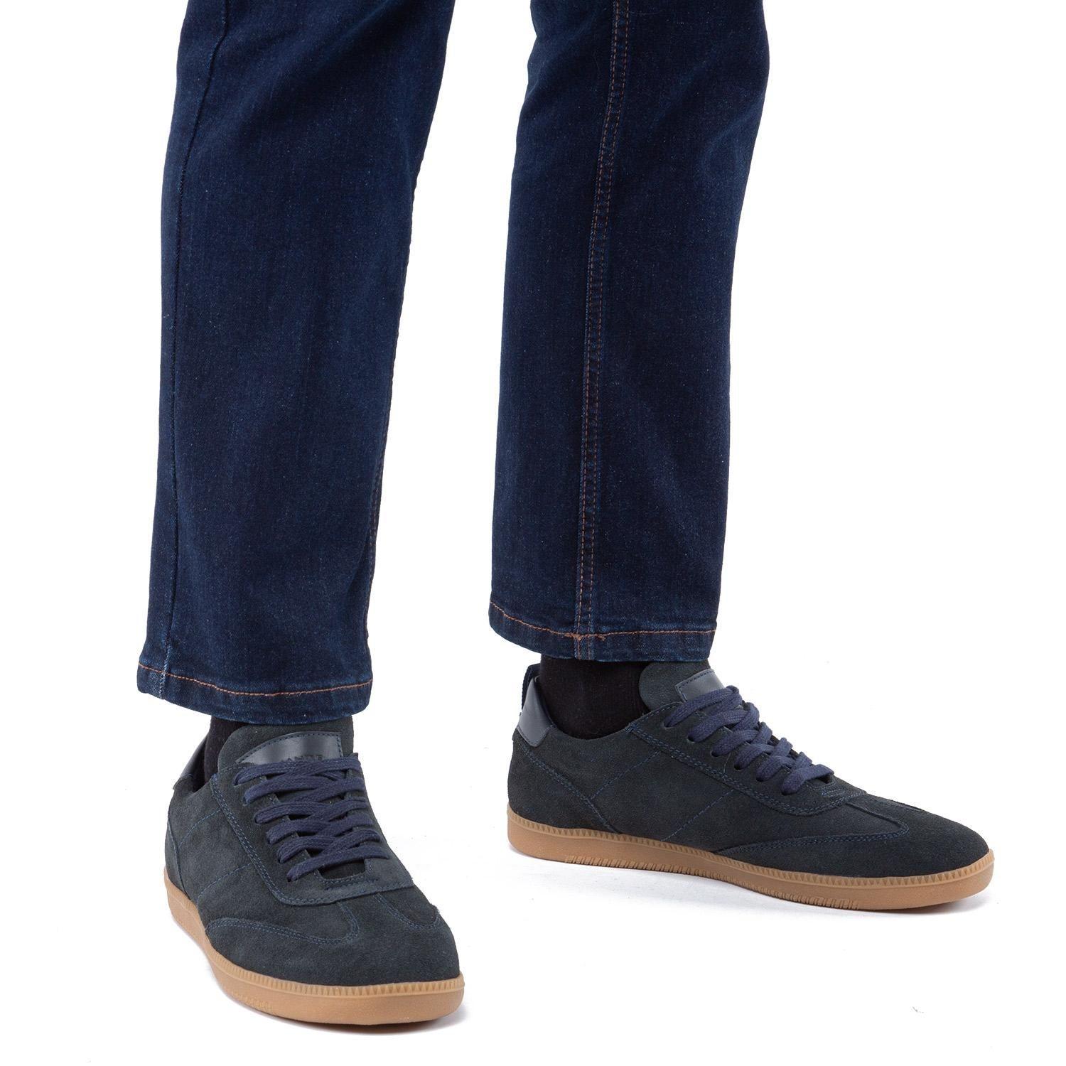 Zapatilla de cuero hombre Guante Marino Keith-1