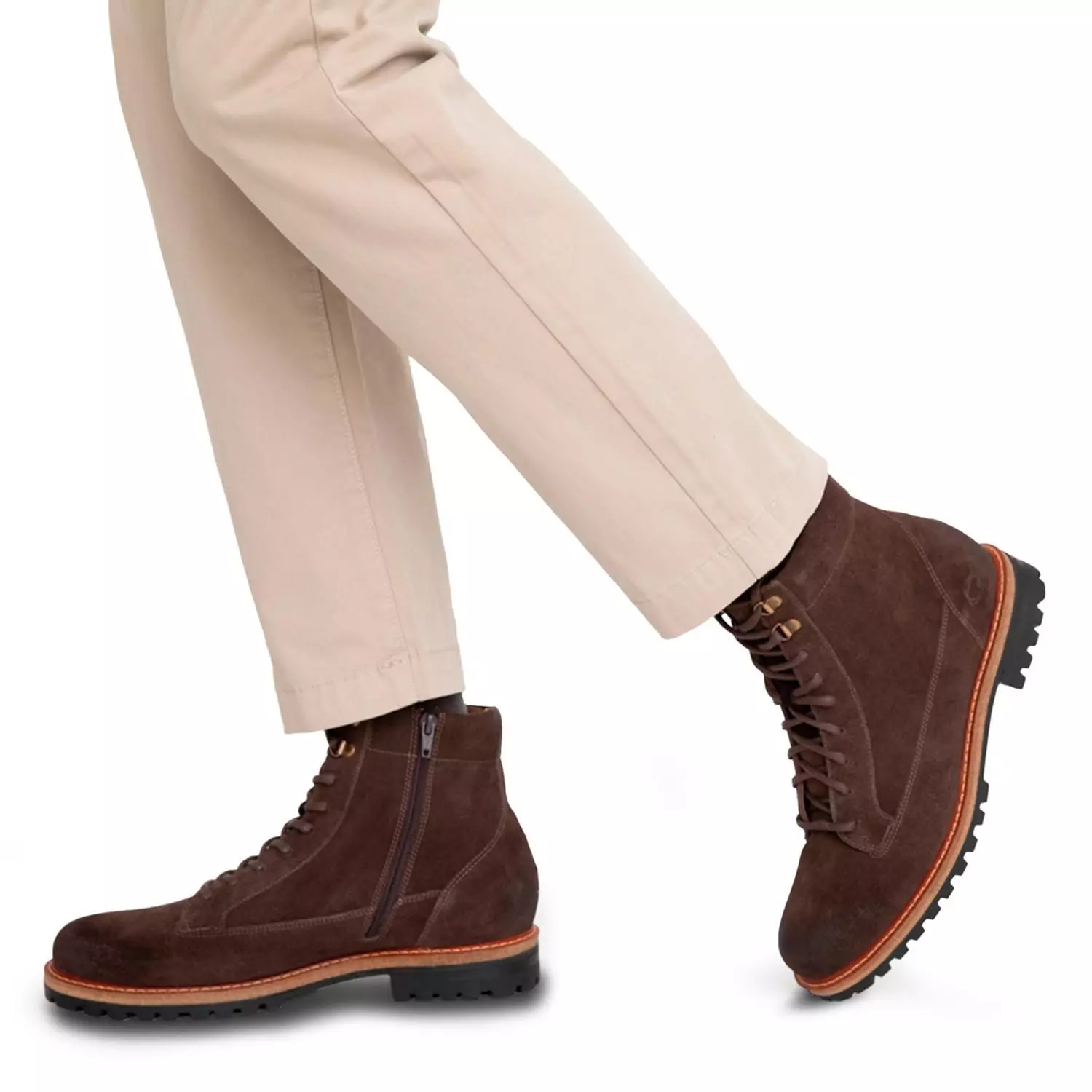 Botin de cuero hombre Guante chocolate Estocolmo 0036321-1