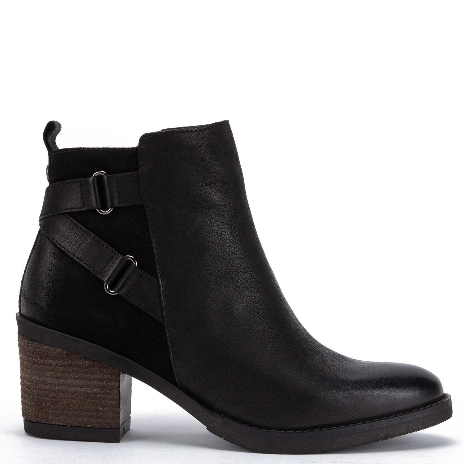 Botin de cuero mujer Gacel negro Piera-0