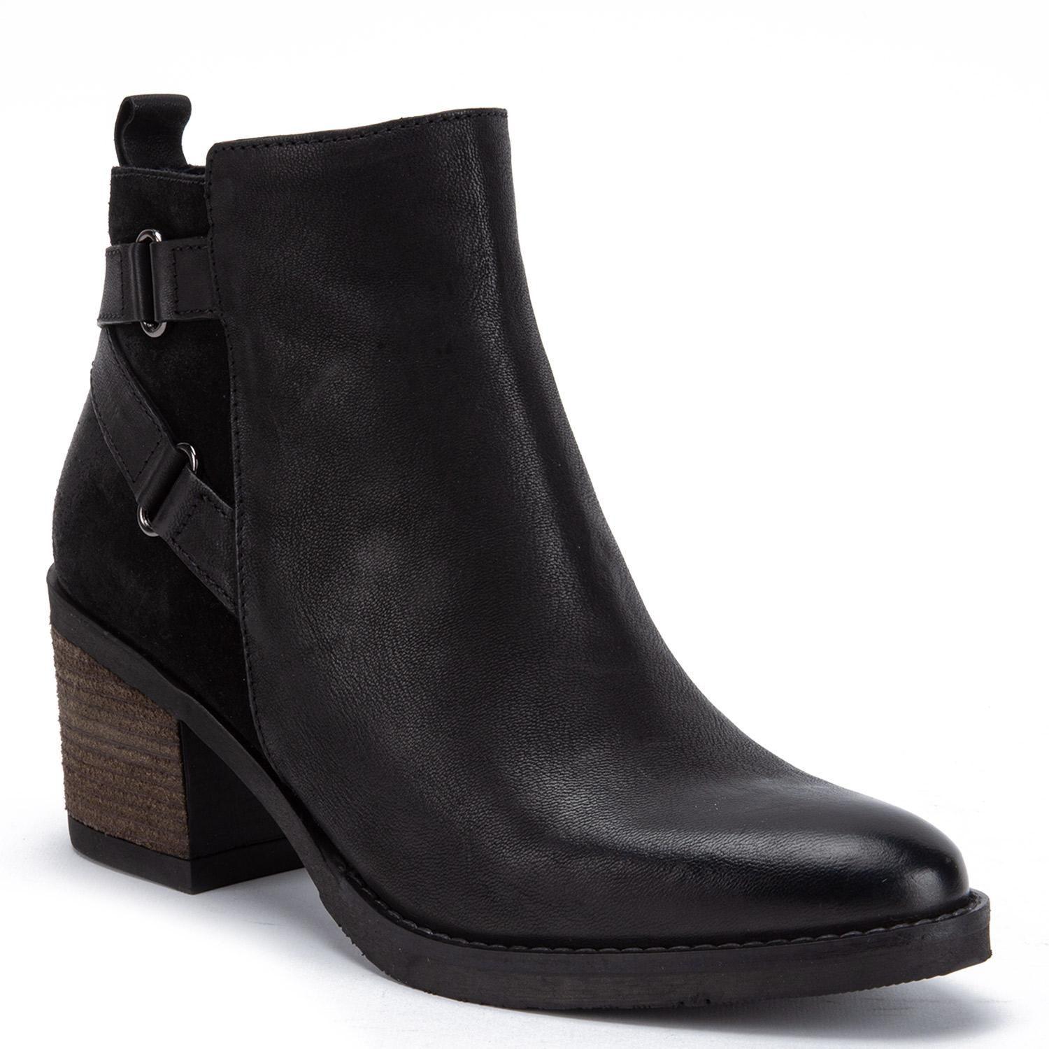 Botin de cuero mujer Gacel negro Piera-2