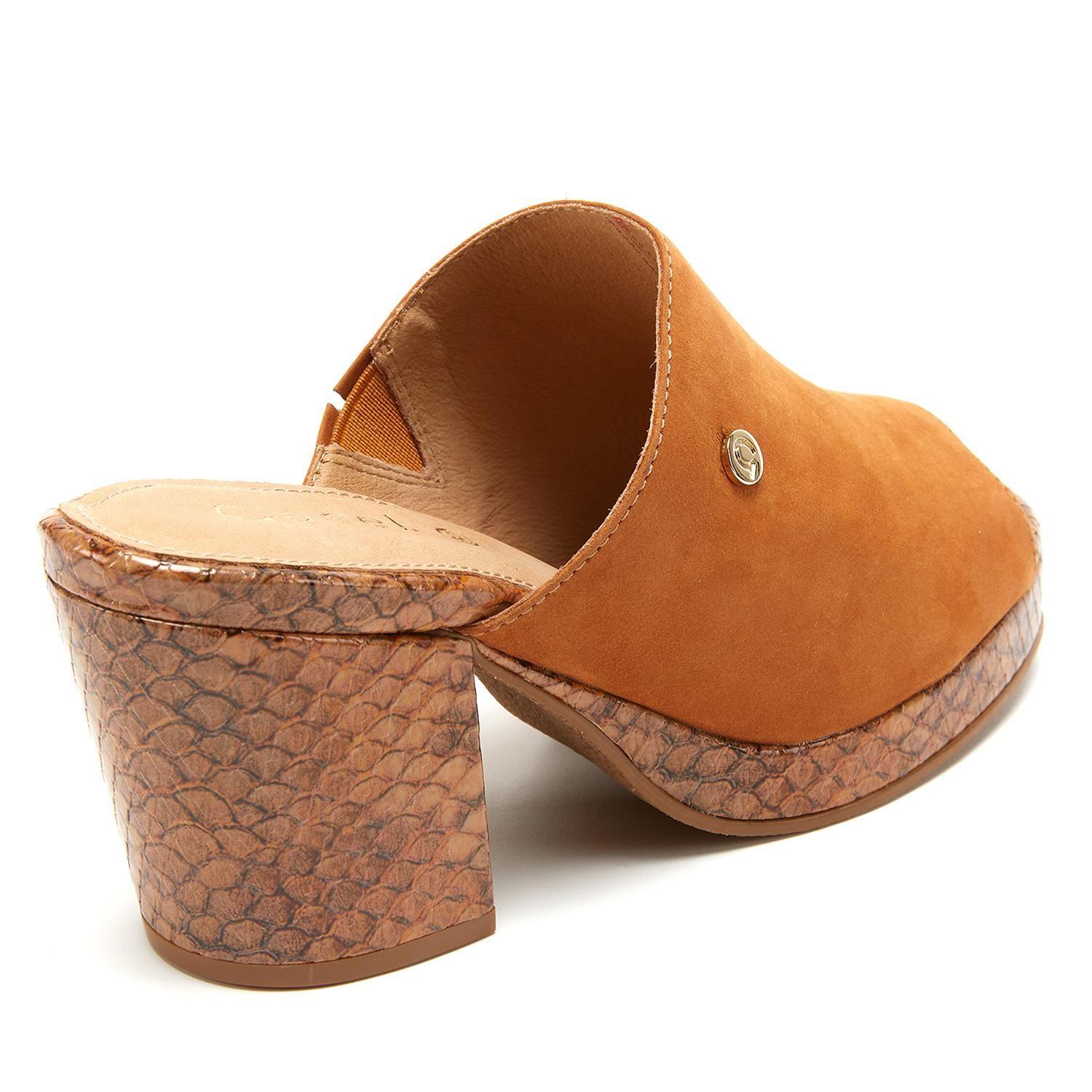 Sandalia de cuero mujer Gacel camel Nikki-4