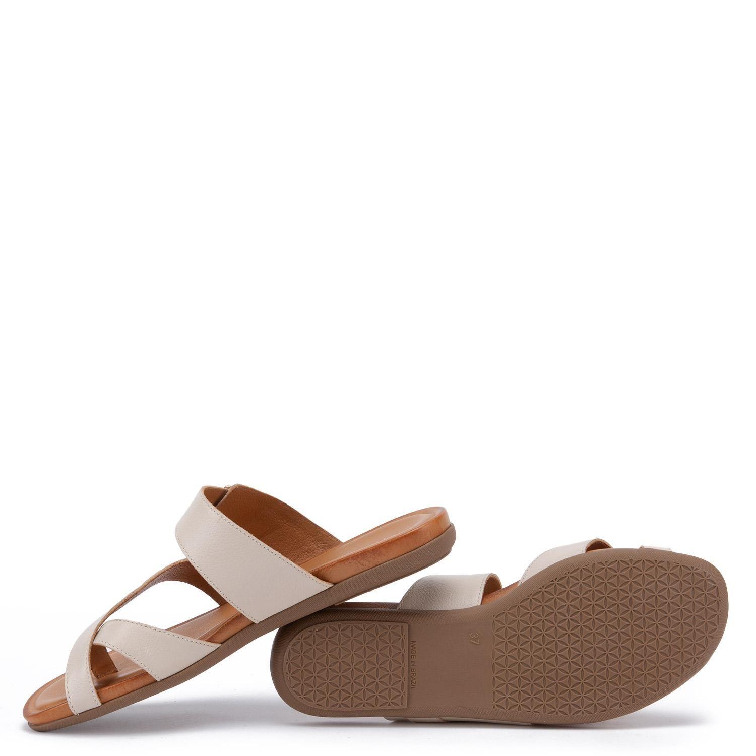 Sandalia de cuero mujer Gacel Off White fi 0660519-3