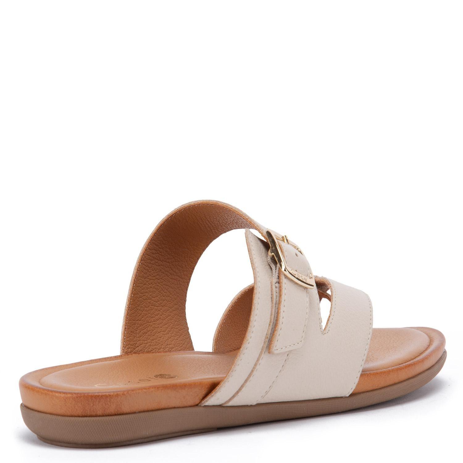 Sandalia de cuero mujer Gacel Off White fi 0660519-4