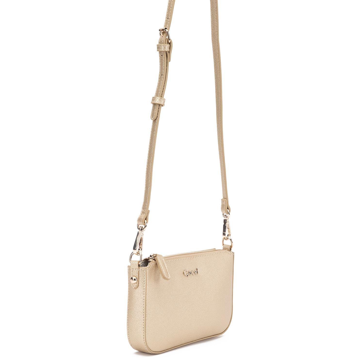 Cartera mujer Gacel dorado bandolera pequeña-2