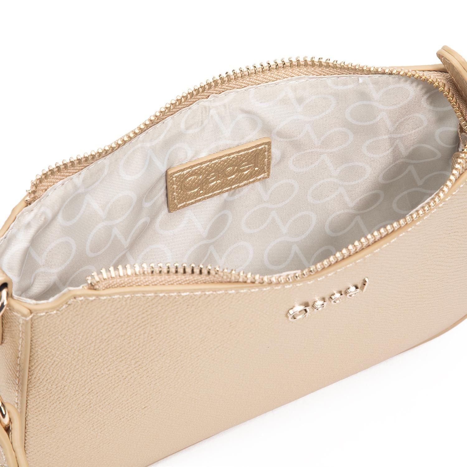 Cartera mujer Gacel dorado bandolera pequeña-4