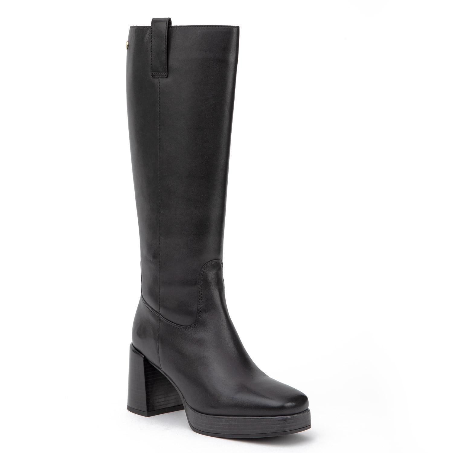 Bota de cuero mujer Gacel negro Briona 0660719-2