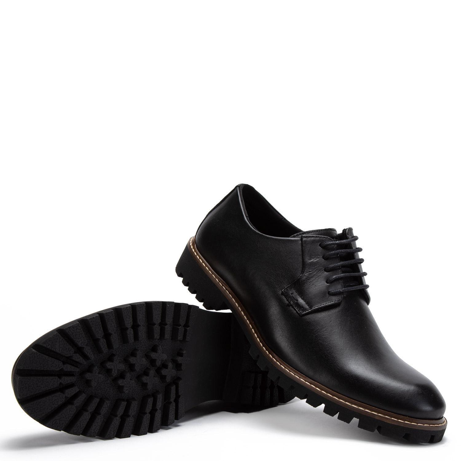Zapato de cuero hombre Guante negro Quebec 0035458-3