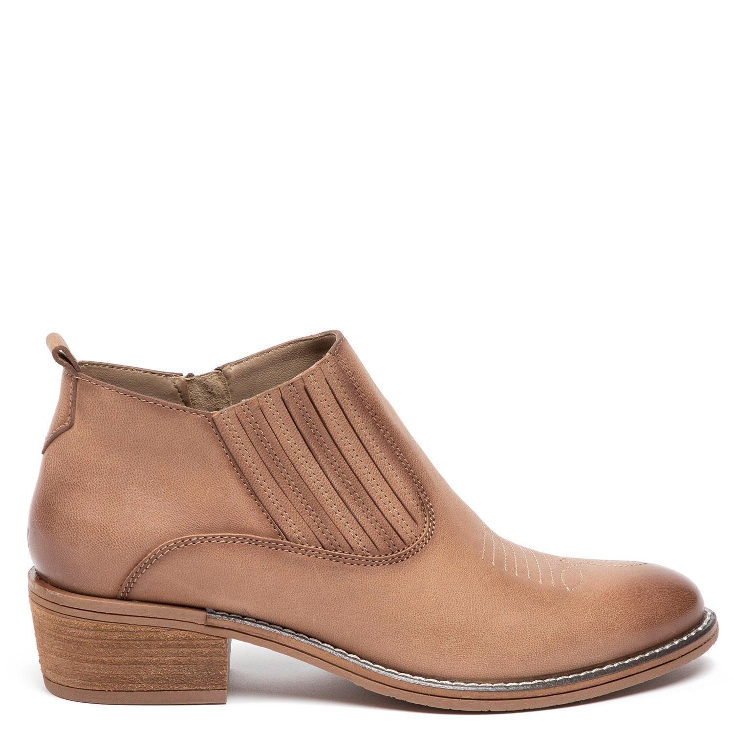 Botin de cuero mujer Gacel taupe Gina 0659786-0