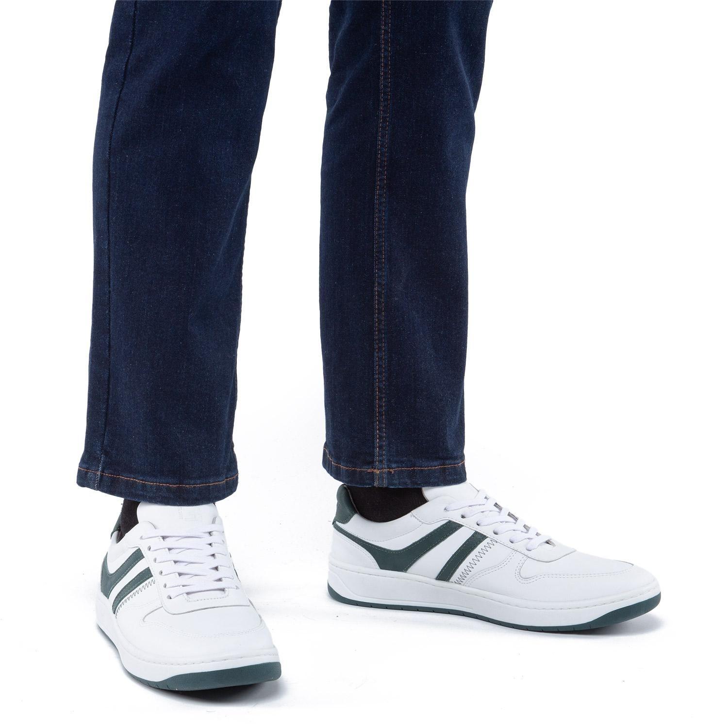 Zapatilla de cuero hombre Guante blanco Tesla-1
