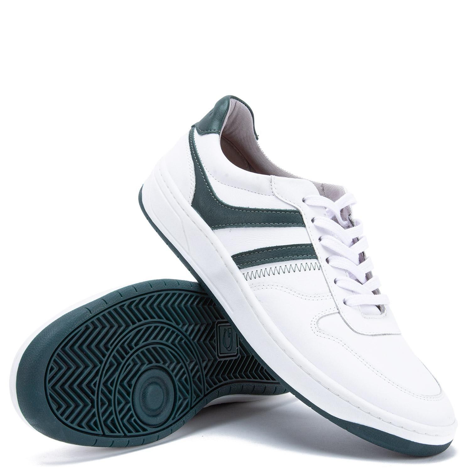 Zapatilla de cuero hombre Guante blanco Tesla-3
