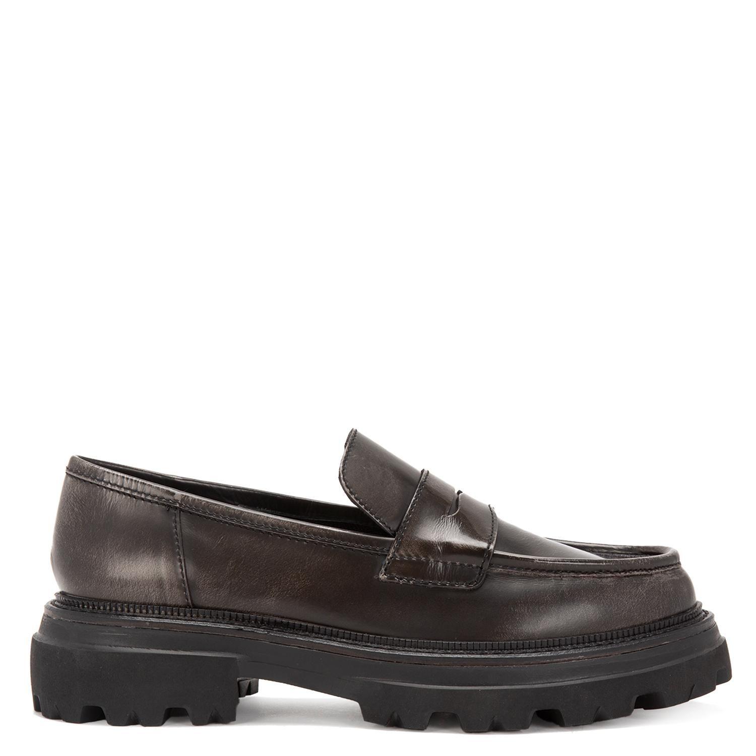Mocasin de cuero mujer Gacel acero Eve 0659904-0
