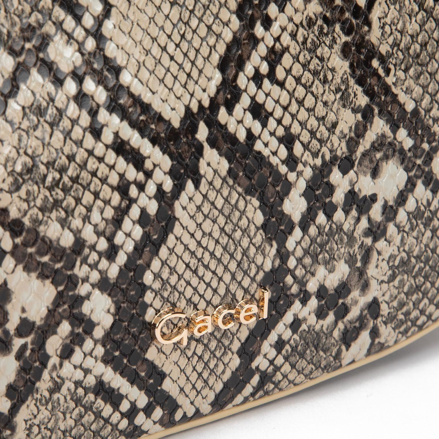 Cartera mujer Gacel off white oval-6