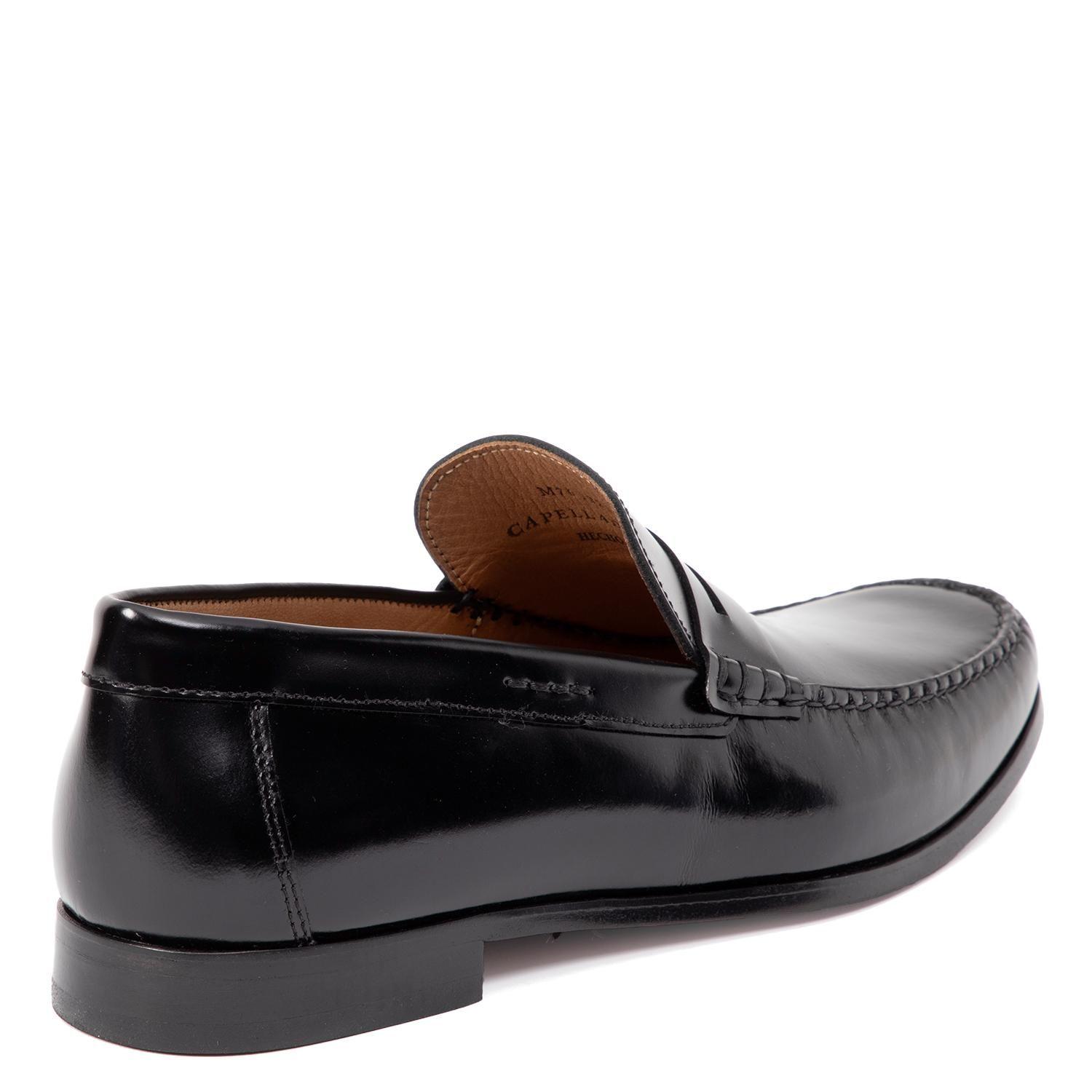Mocasin de cuero hombre Guante negro Suela-4