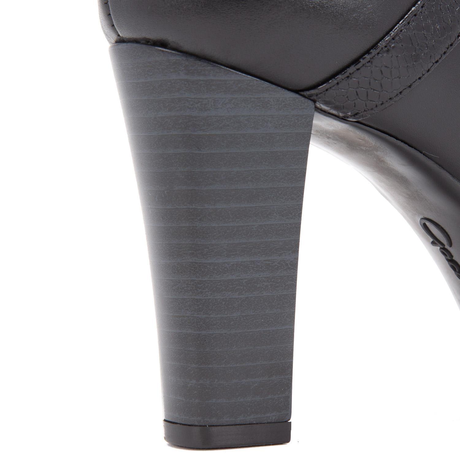 Botin de cuero mujer Gacel negro Celene 0659889-2