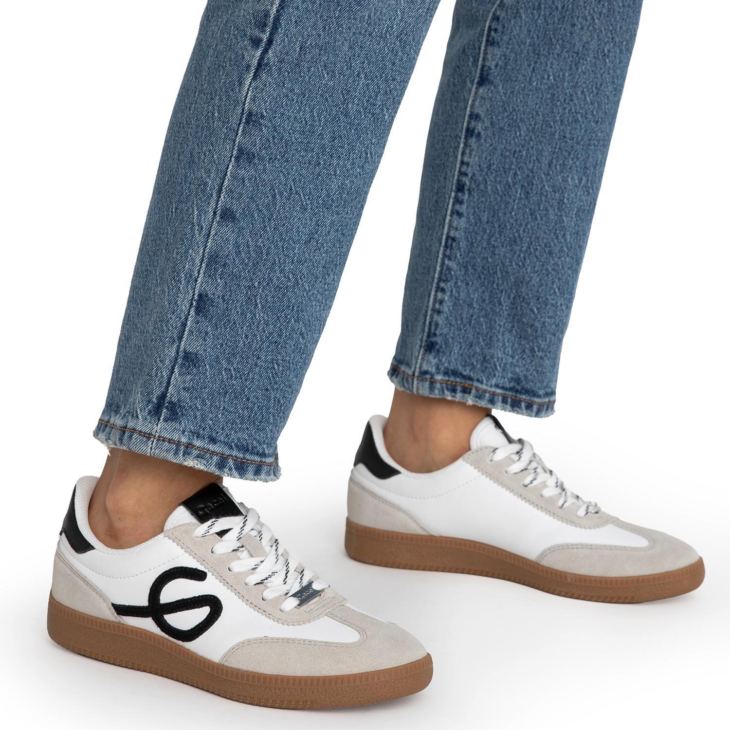 Zapatilla de cuero mujer Gacel blanco Muna-1