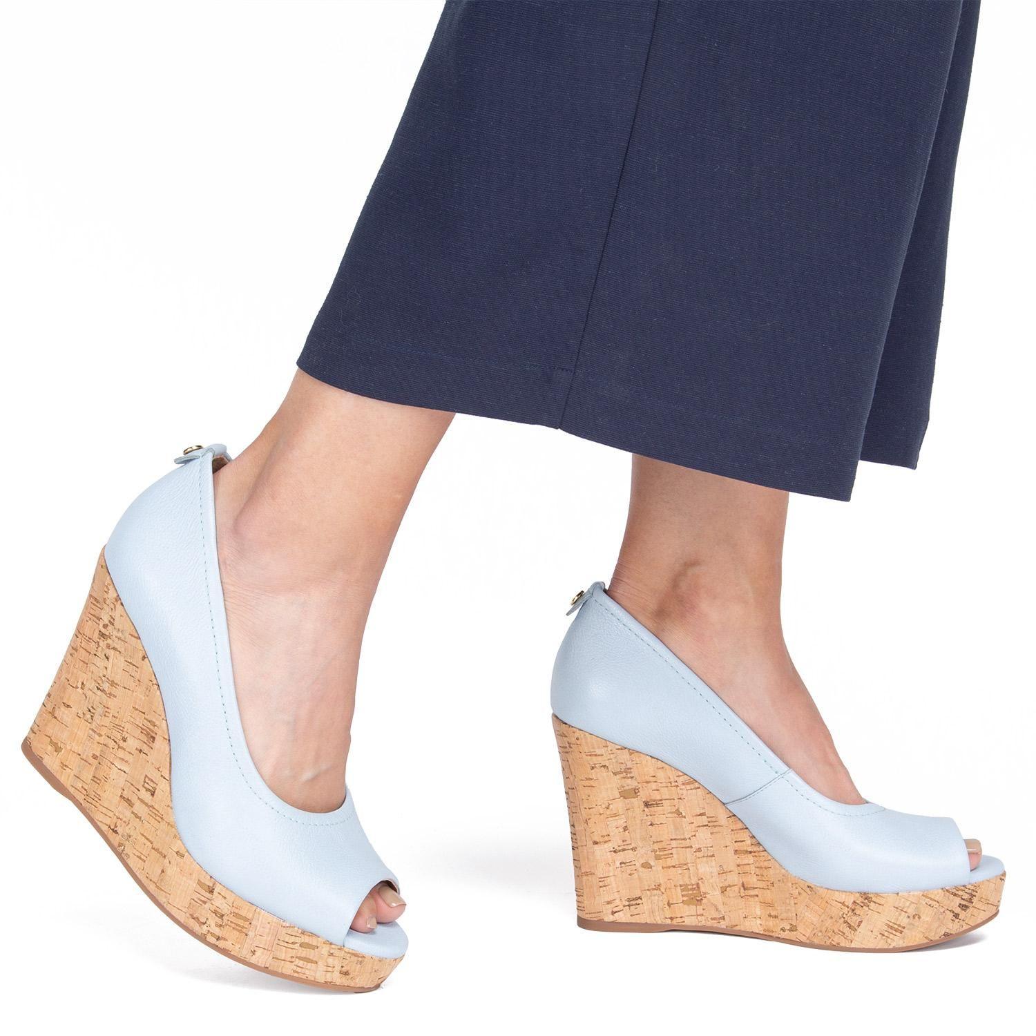 Zapato de cuero mujer Gacel celeste Pippa-1