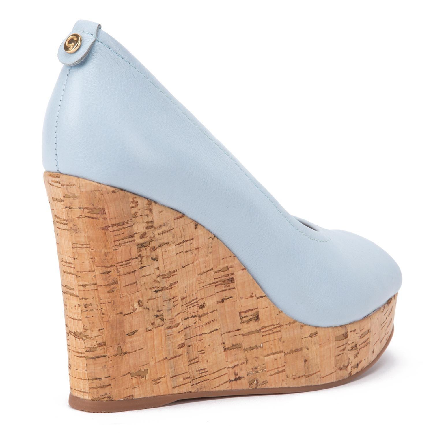 Zapato de cuero mujer Gacel celeste Pippa-4