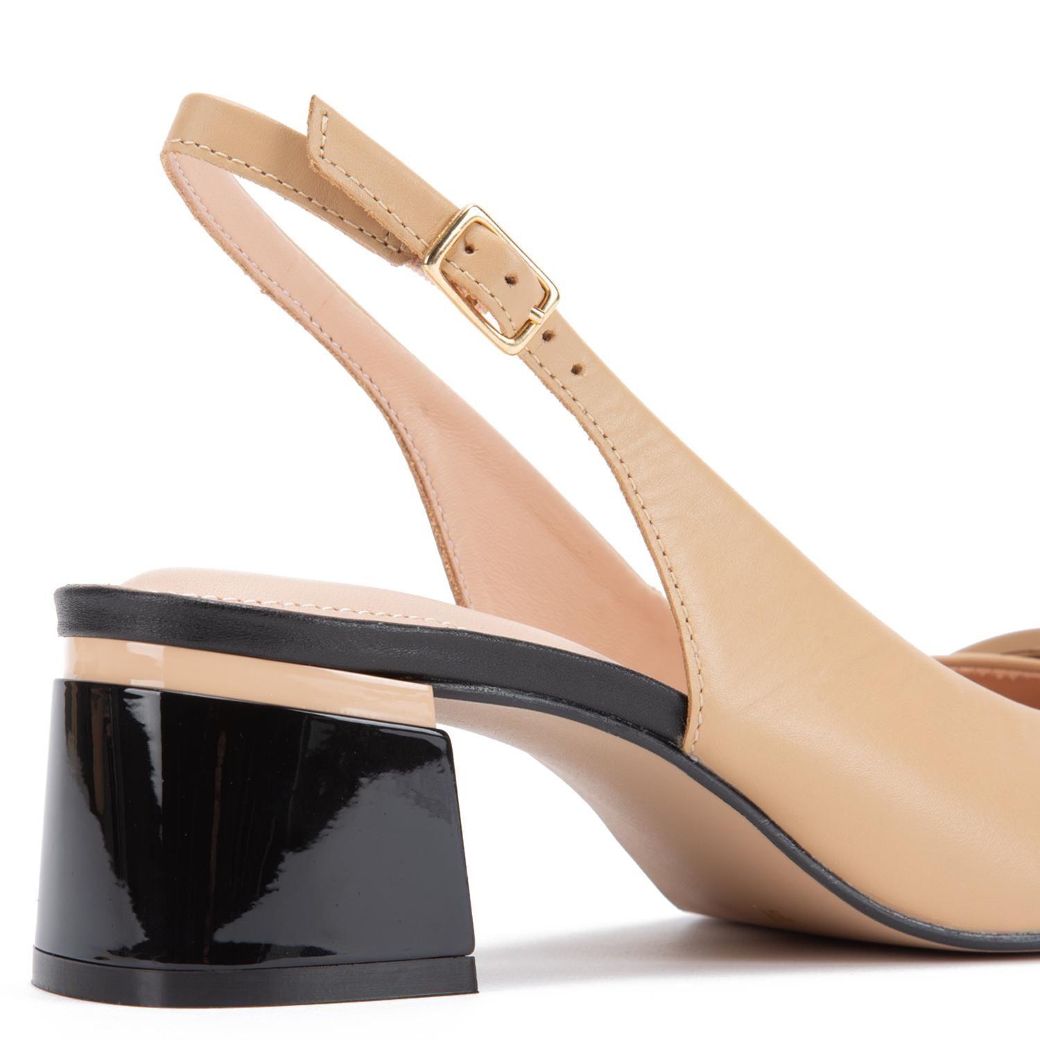 Zapato de cuero mujer Gacel Beige Ciara-3