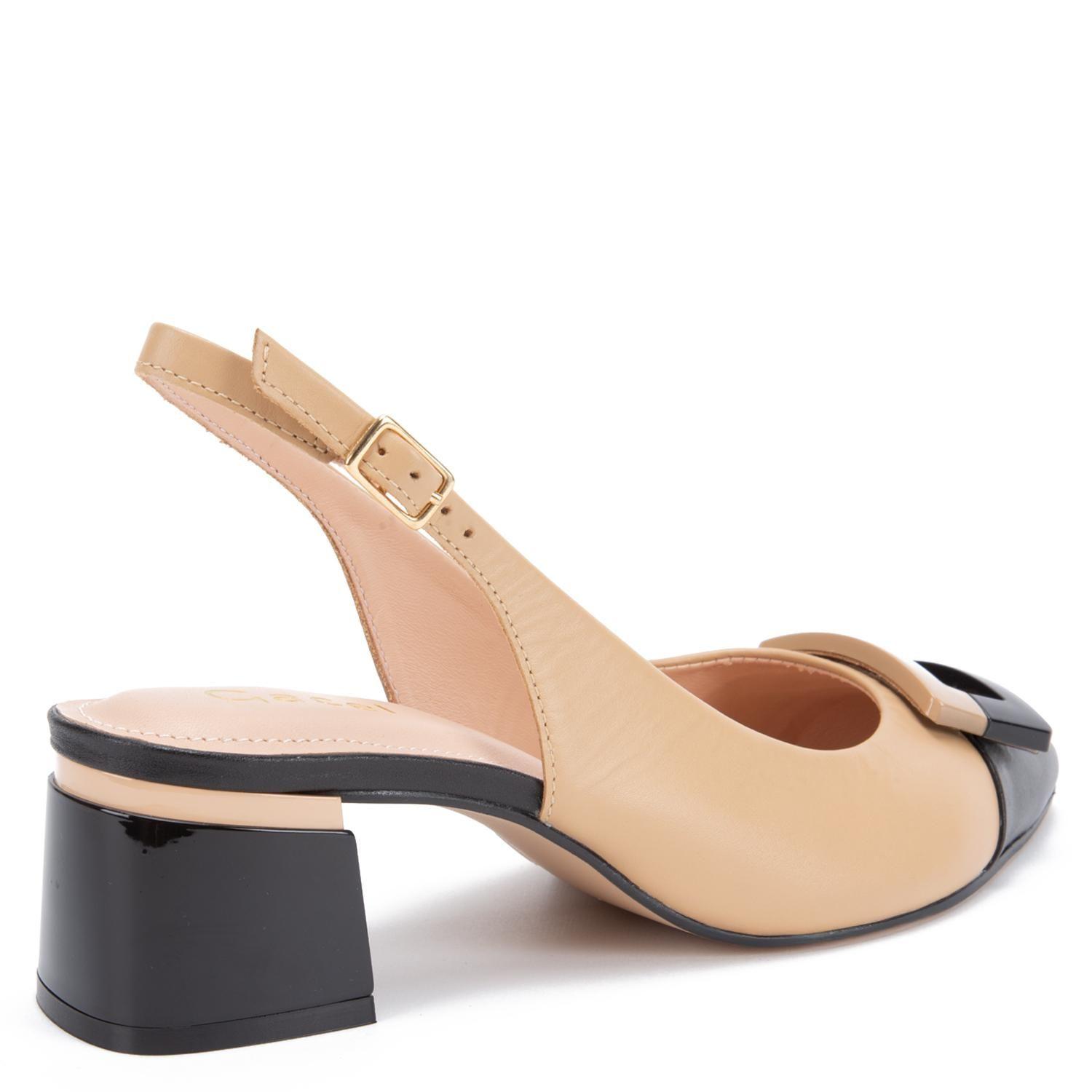 Zapato de cuero mujer Gacel Beige Ciara-4