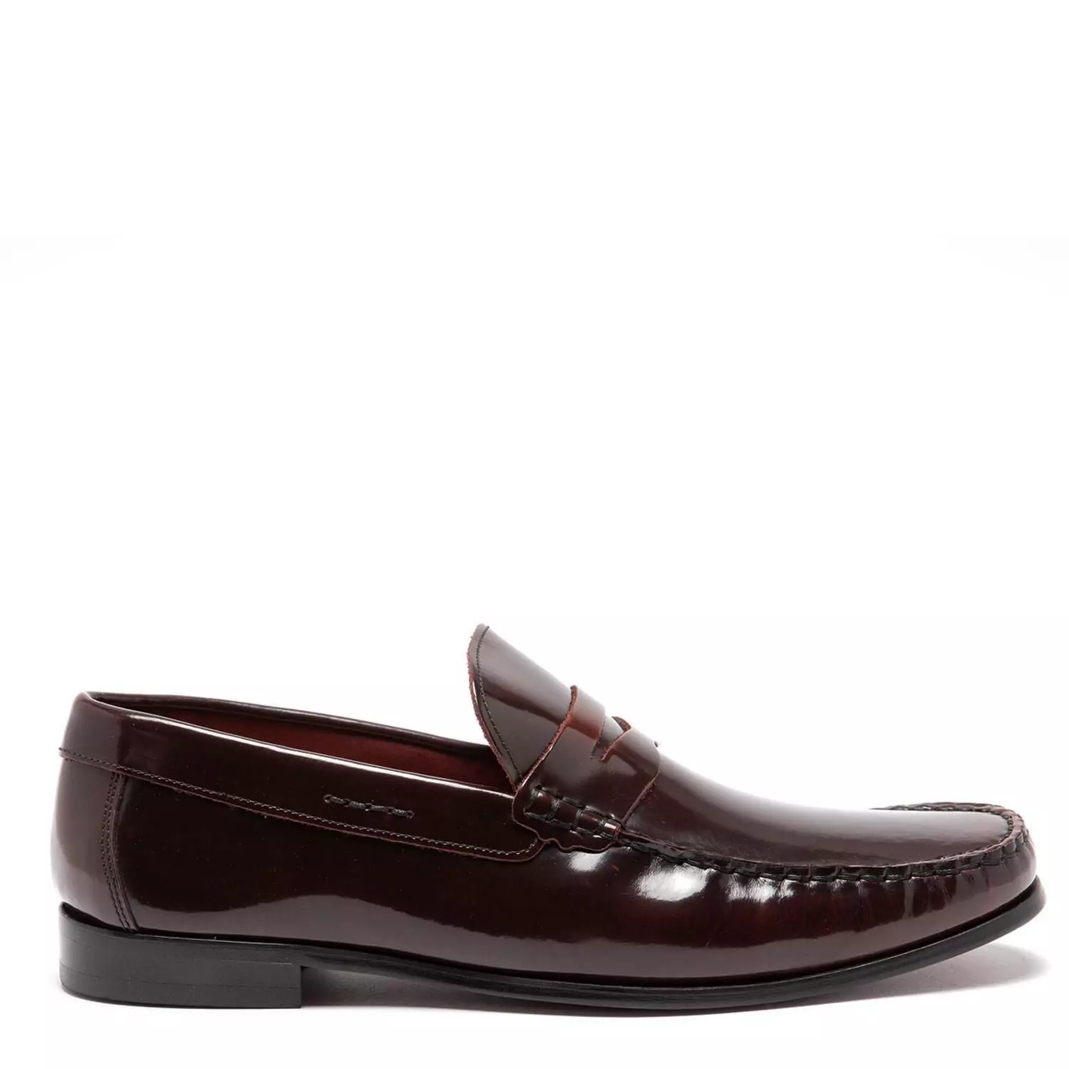 Mocasin de cuero hombre Guante guinda Suela 0034430-0