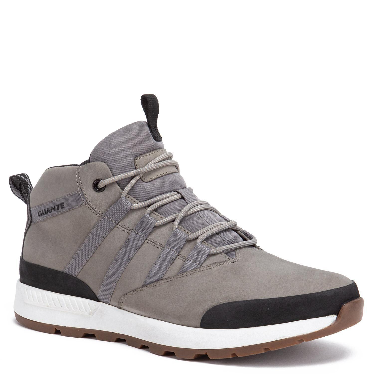 Zapatilla Caña Alta de cuero hombre Guante gris Maine 0035756-2