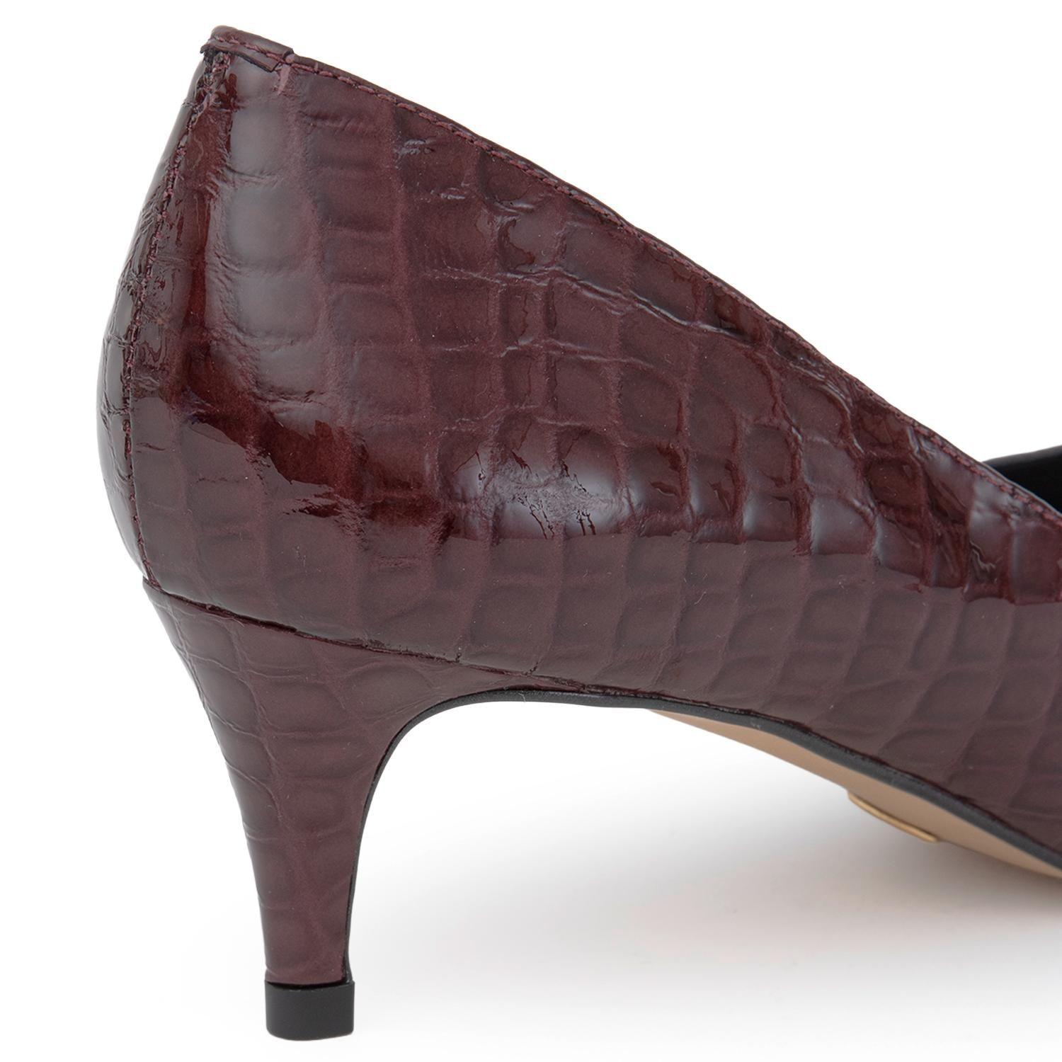Zapato de cuero mujer Gacel burdeo Dan 0660762-3