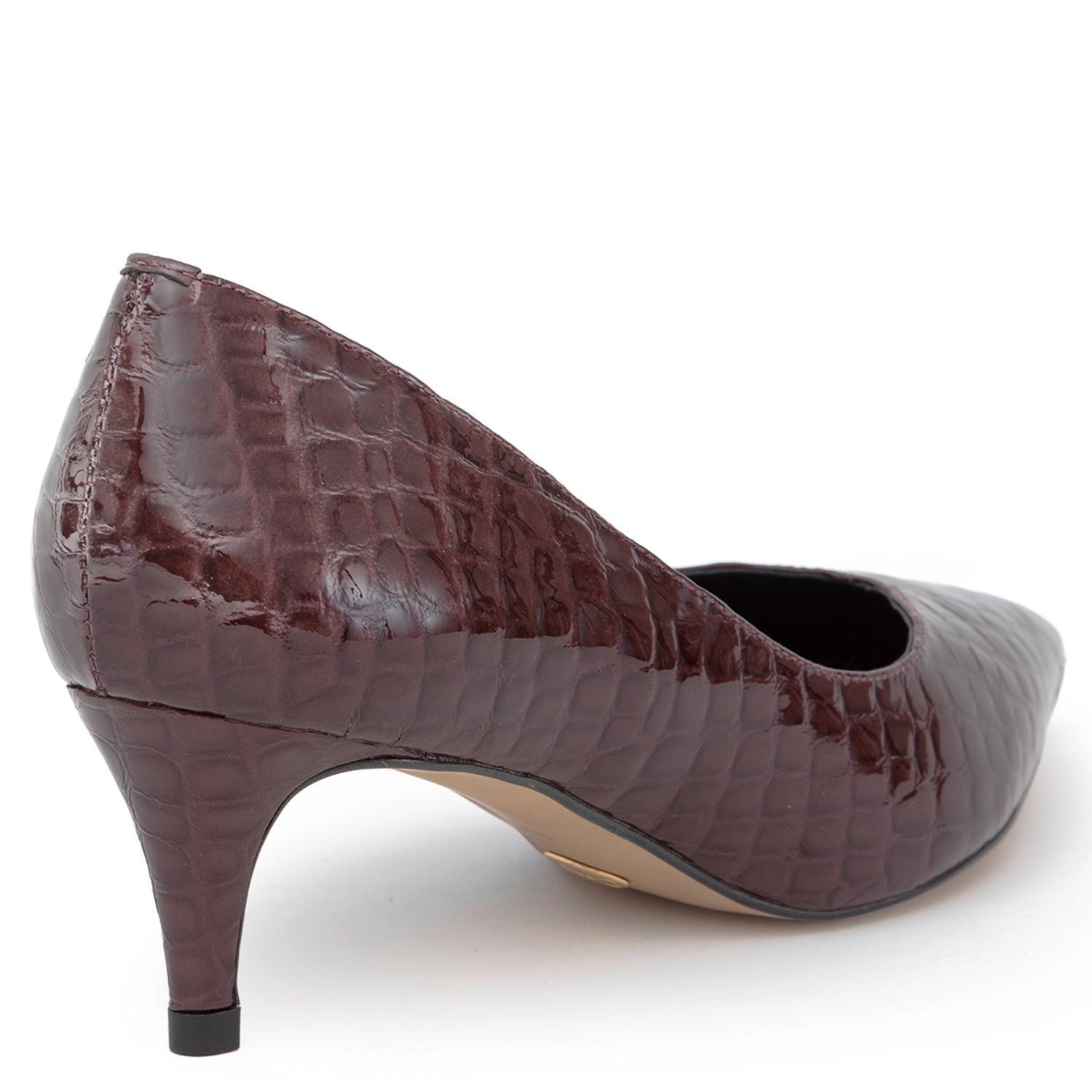 Zapato de cuero mujer Gacel burdeo Dan 0660762-4