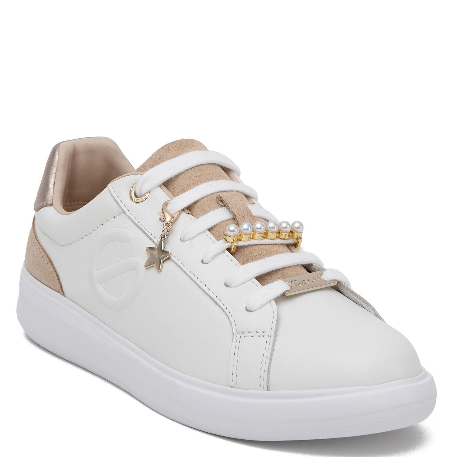 Zapatilla de cuero mujer Gacel blanco Rosalia-2